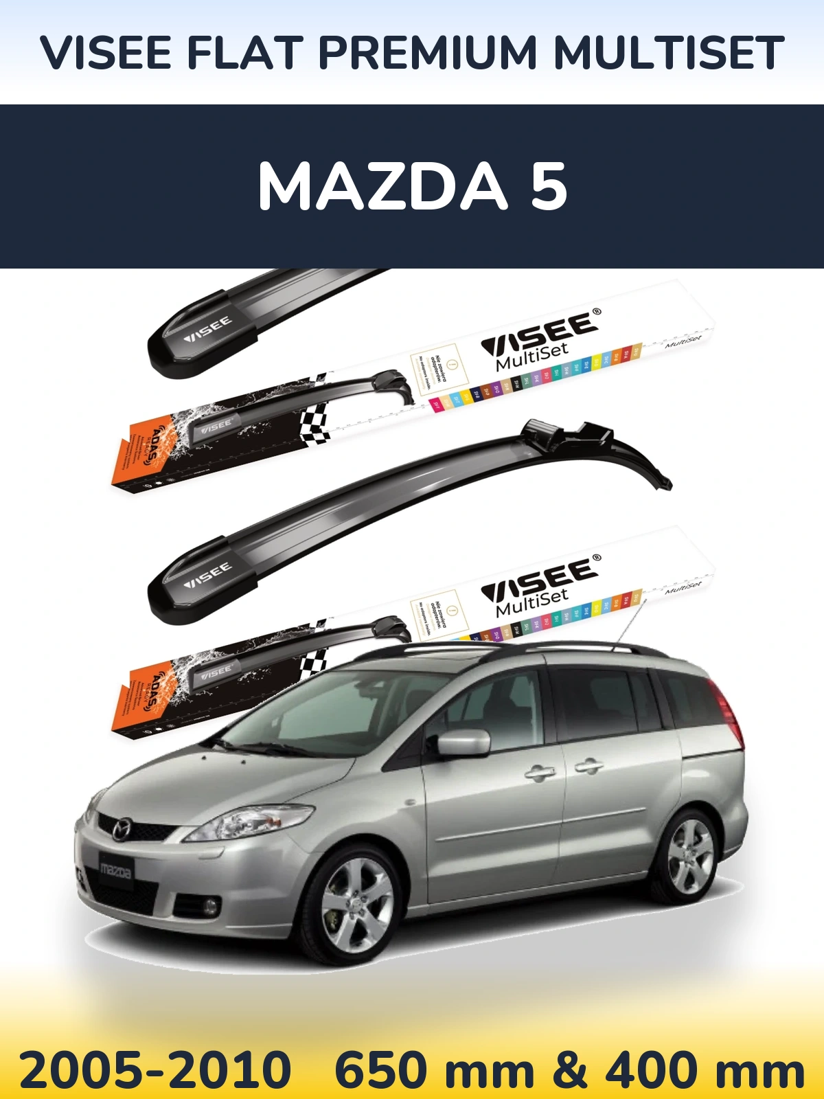Ștergătoare VISEE FLAT PREMIUM MultiSet pentru Mazda 5