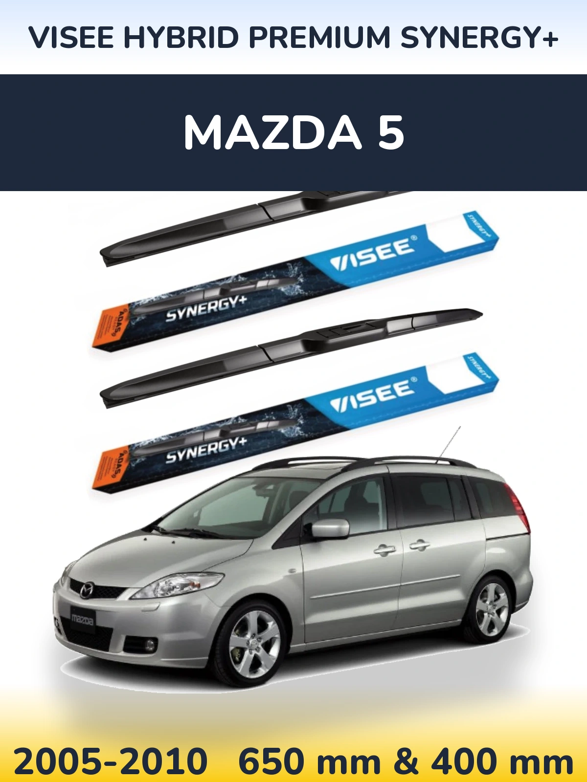Ștergătoare VISEE HYBRID PREMIUM SYNERGY+ pentru Mazda 5