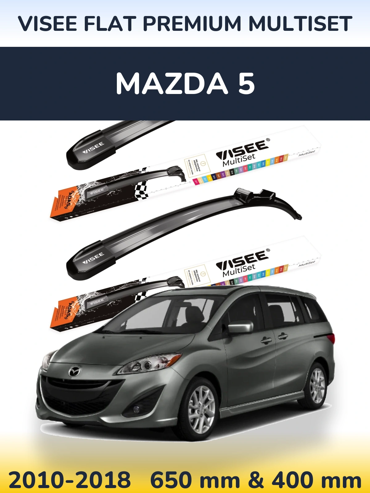 Ștergătoare VISEE FLAT PREMIUM MultiSet pentru Mazda 5