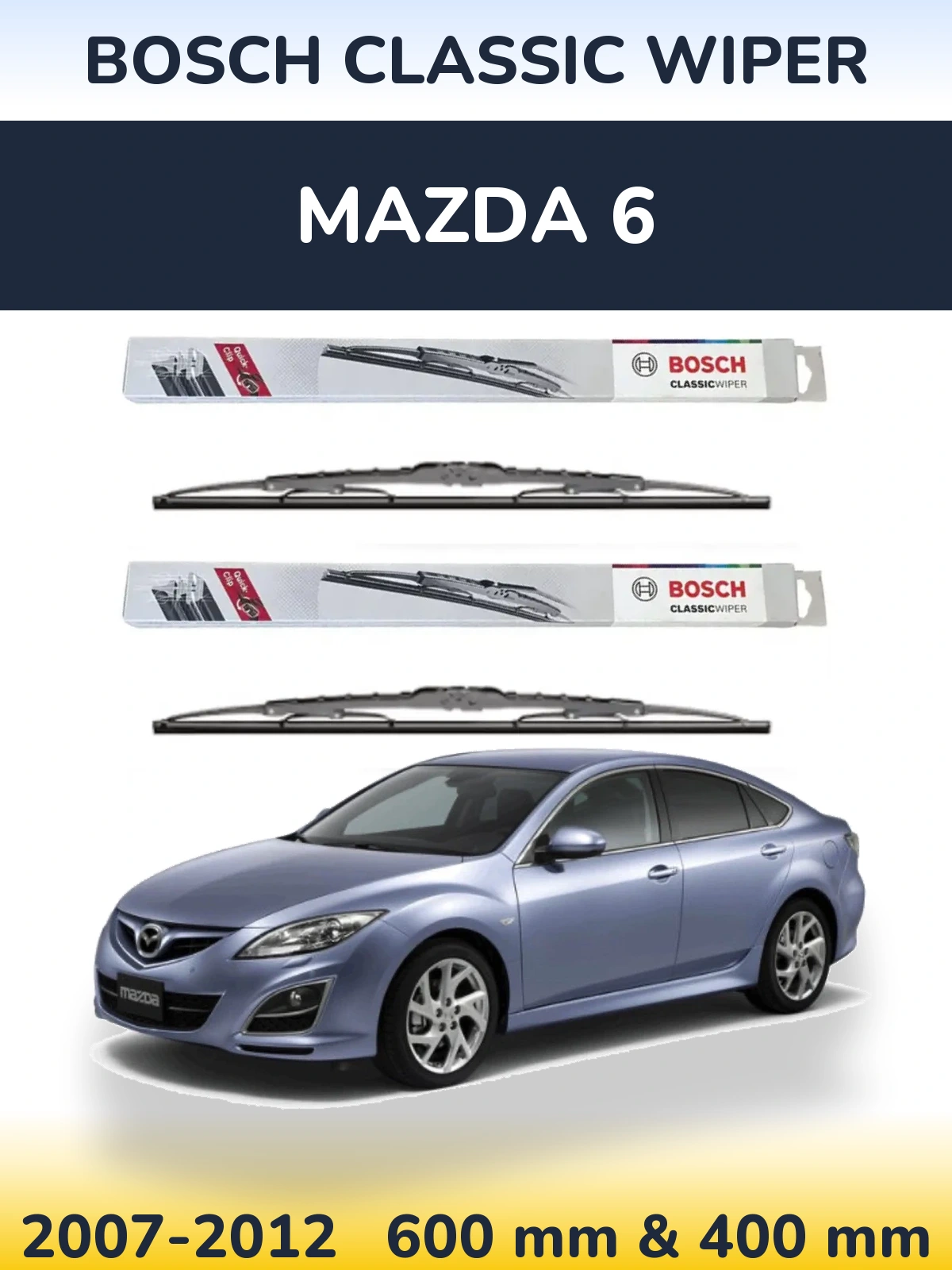 Ștergătoare BOSCH Classic Wiper pentru Mazda 6