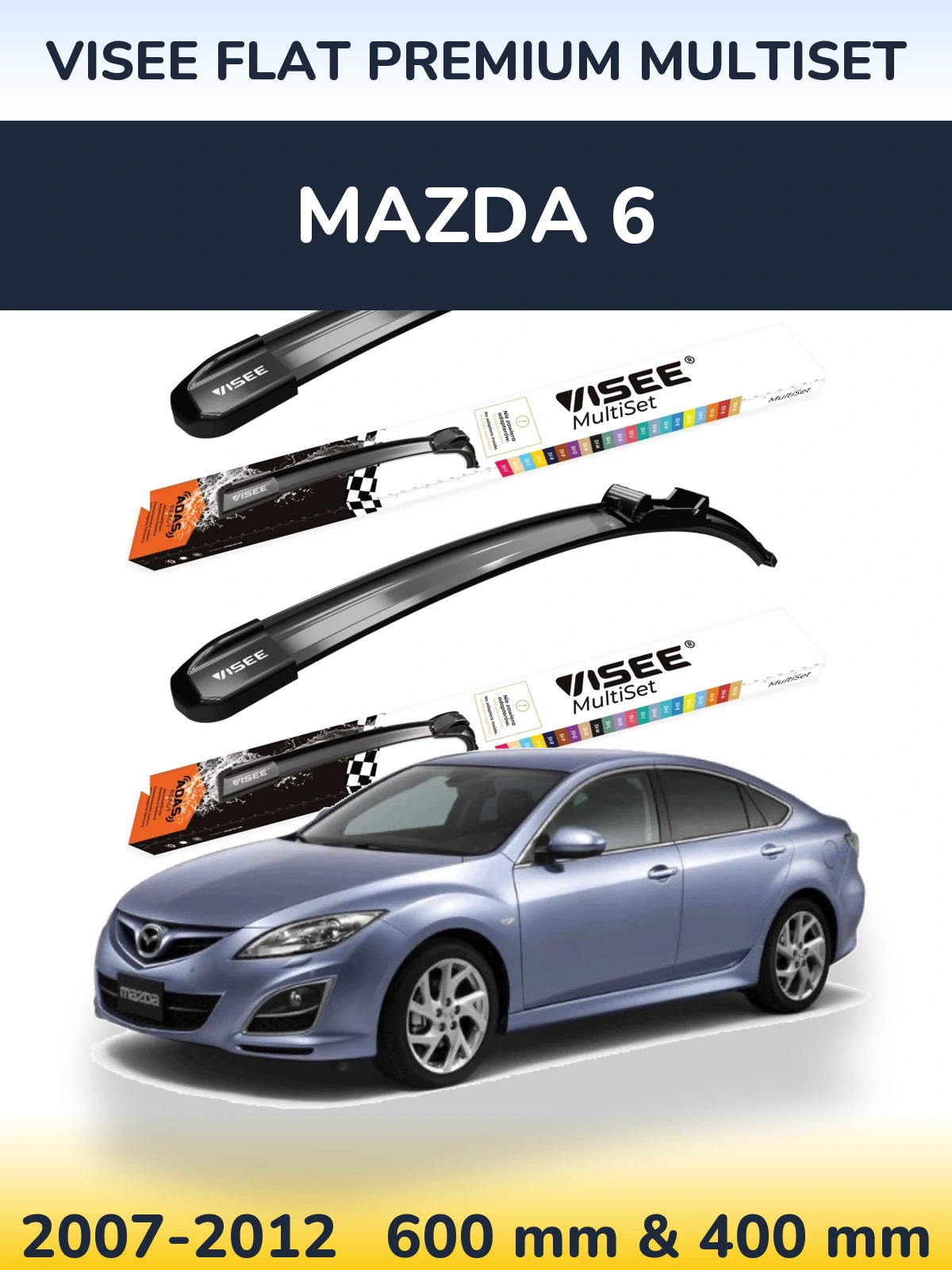 Ștergătoare VISEE FLAT PREMIUM MultiSet pentru Mazda 6