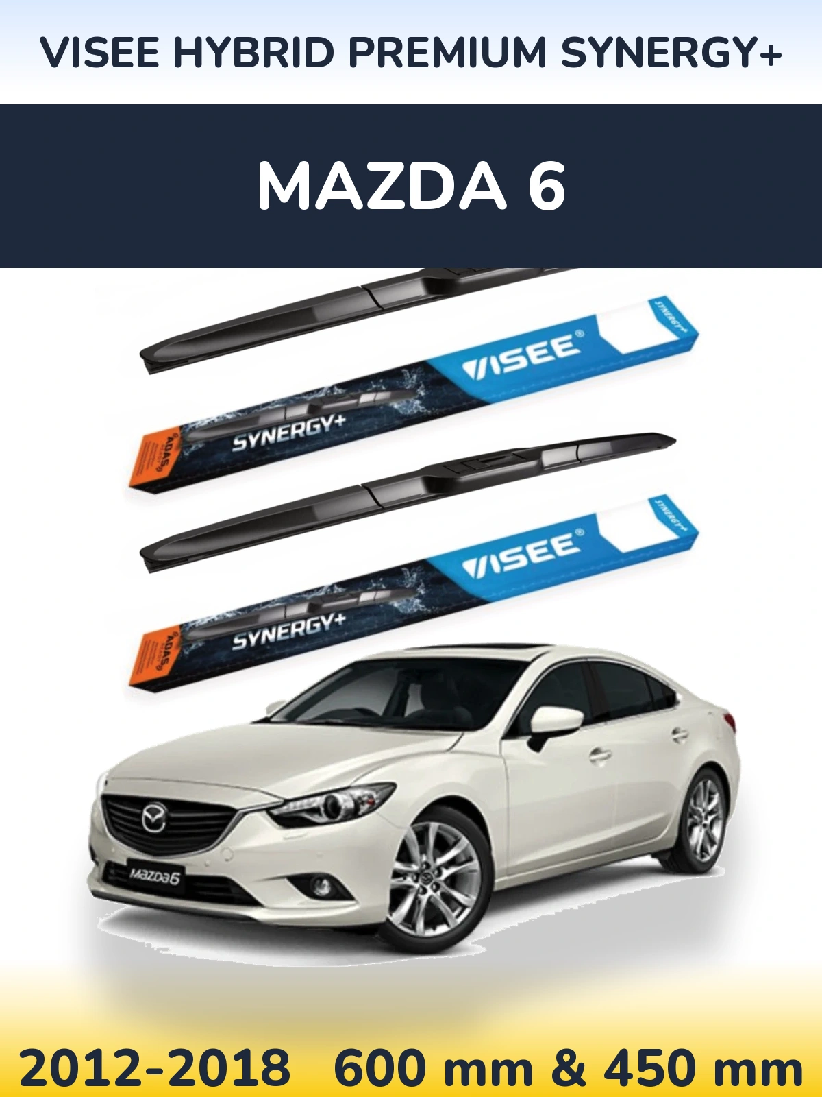 Ștergătoare VISEE HYBRID PREMIUM SYNERGY+ pentru Mazda 6