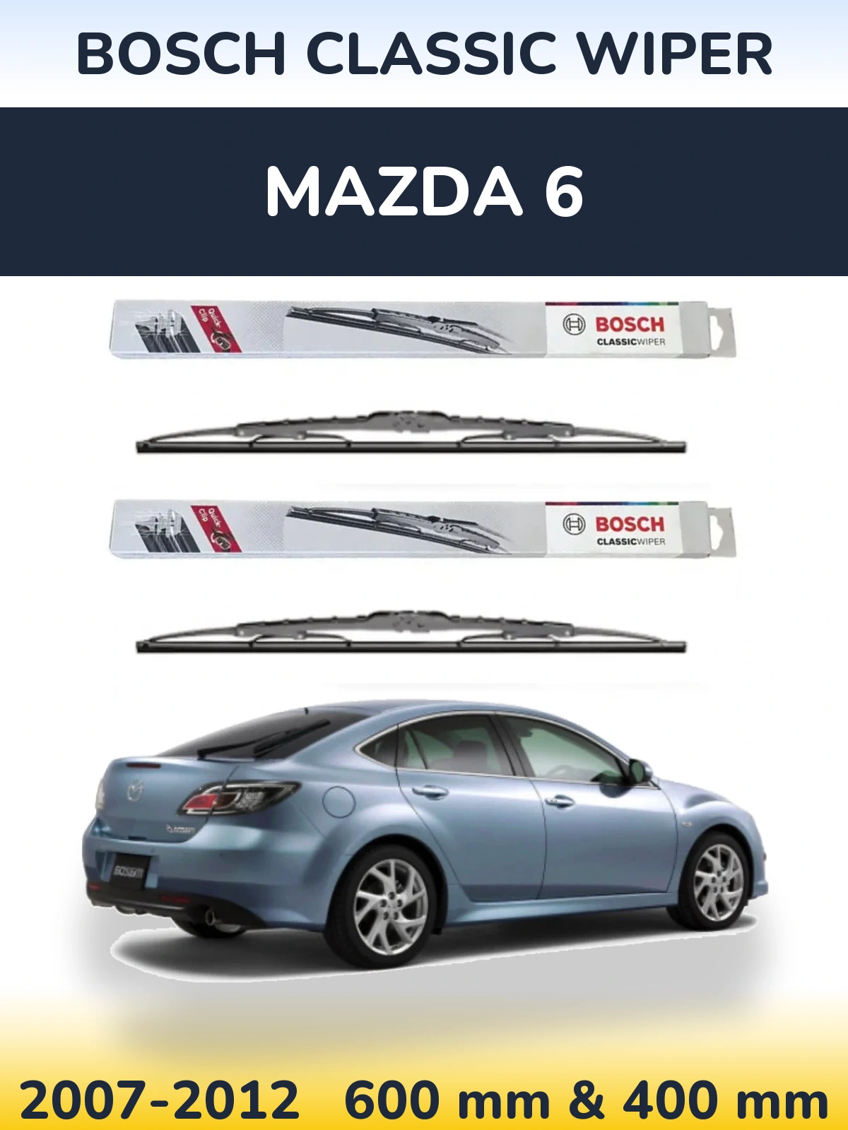 Ștergătoare BOSCH Classic Wiper pentru Mazda 6