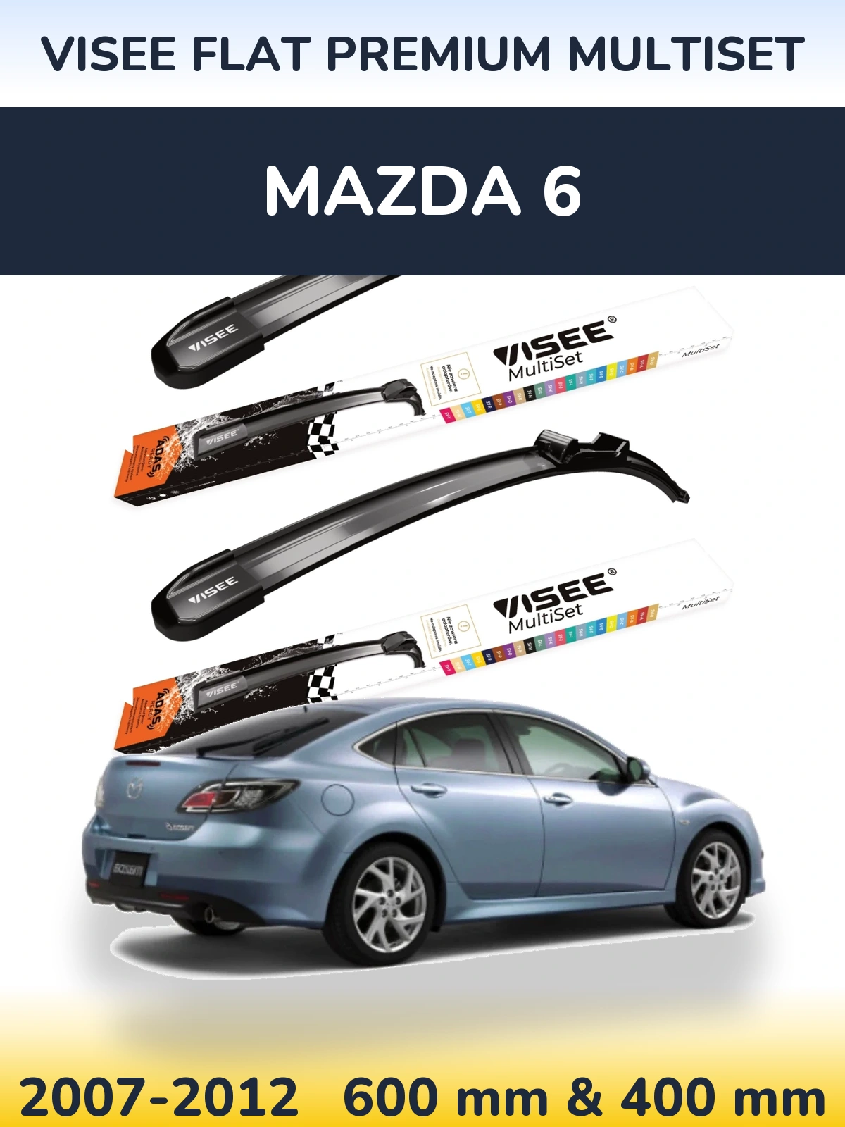 Ștergătoare VISEE FLAT PREMIUM MultiSet pentru Mazda 6