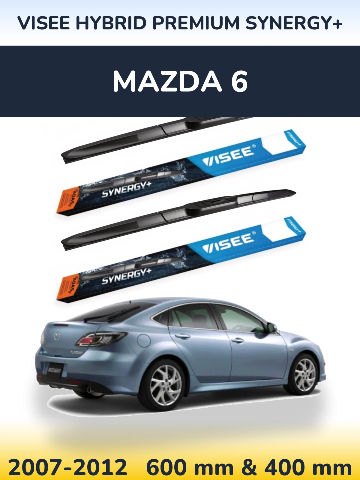 Ștergătoare VISEE HYBRID PREMIUM SYNERGY+ pentru Mazda 6
