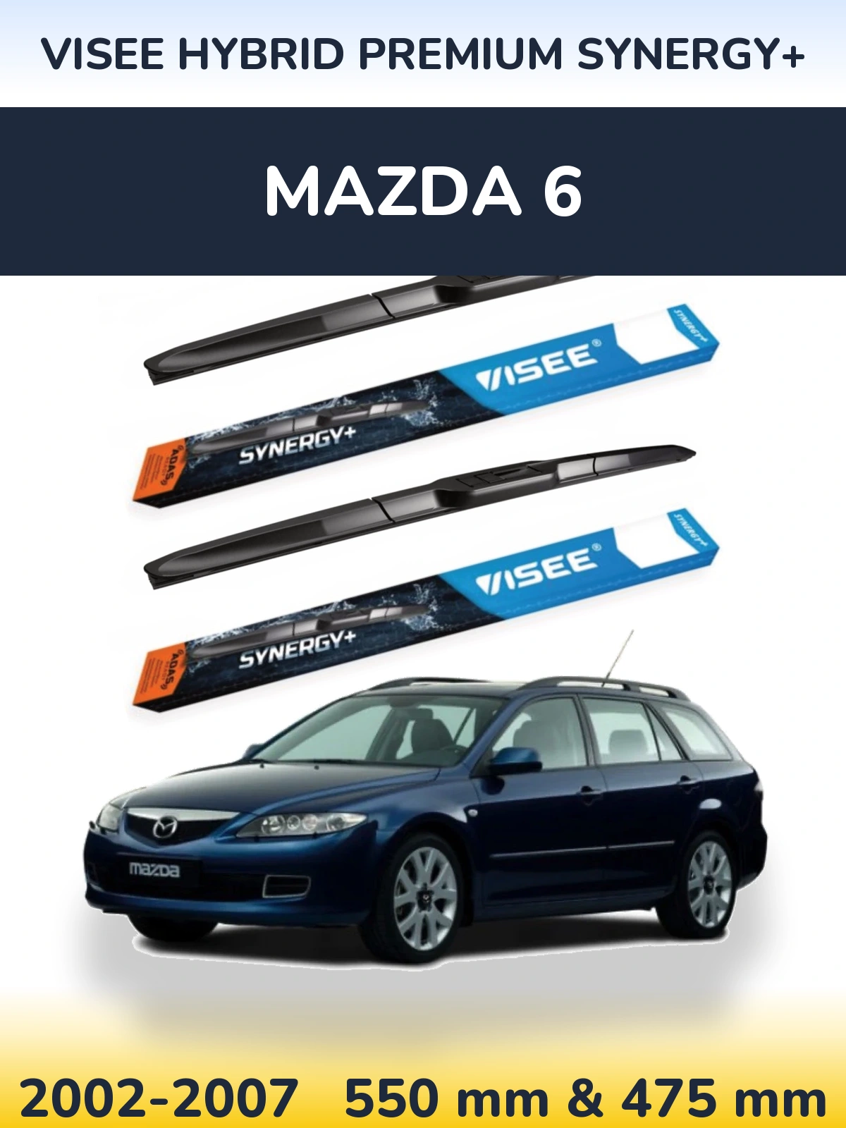 Ștergătoare VISEE HYBRID PREMIUM SYNERGY+ pentru Mazda 6