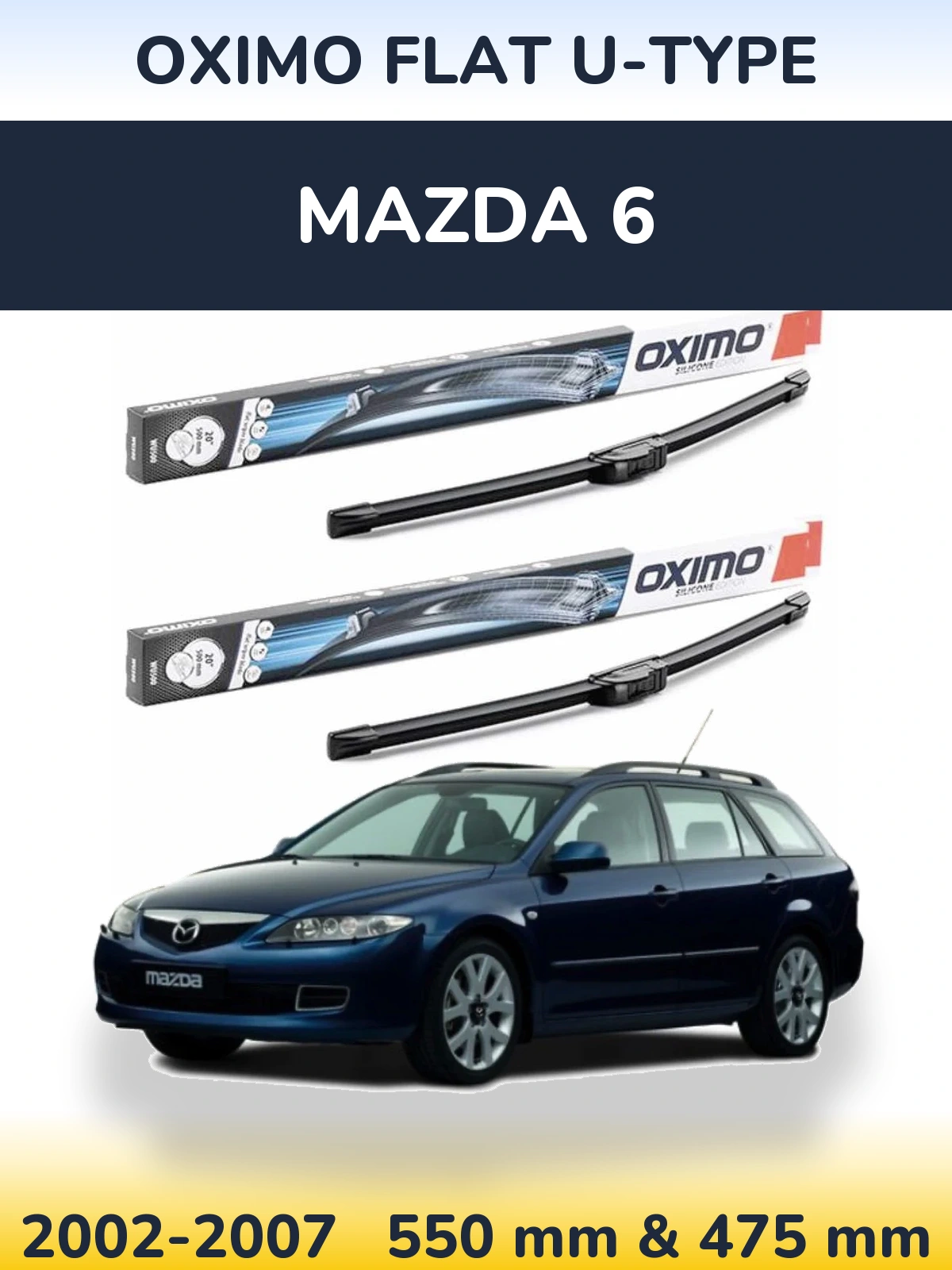 Ștergătoare Oximo Flat U-type pentru Mazda 6