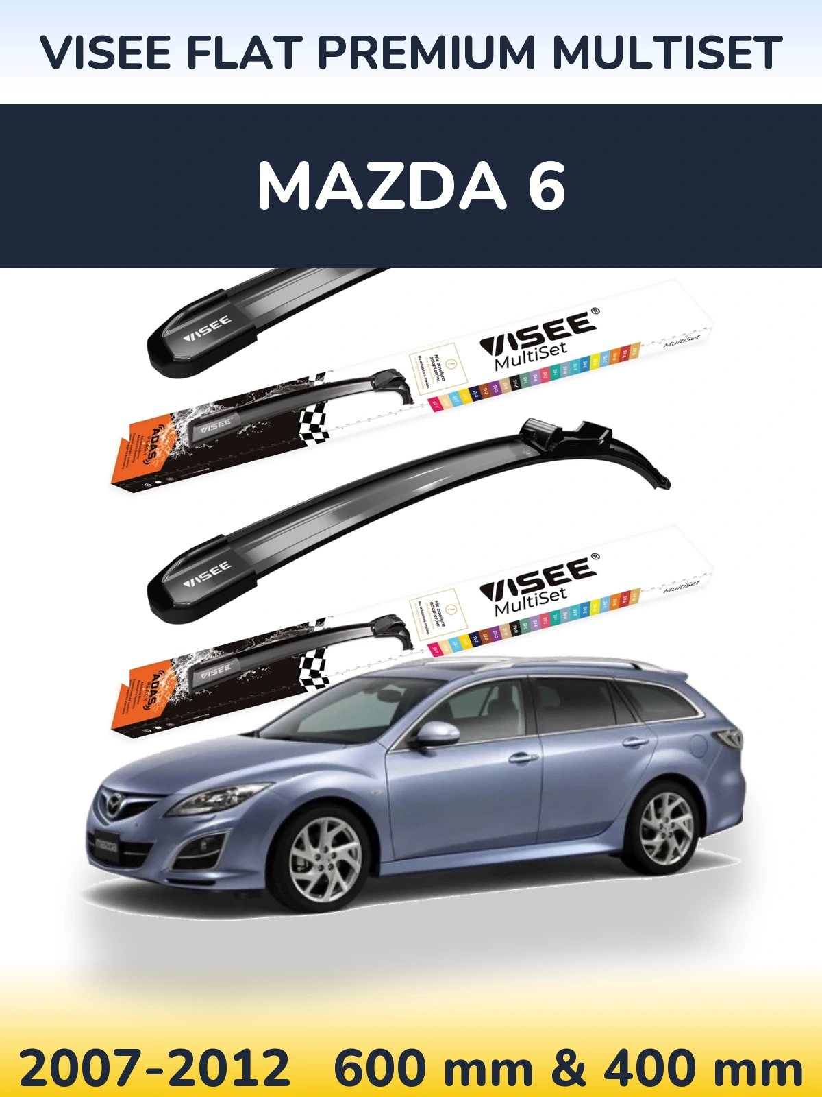 Ștergătoare VISEE FLAT PREMIUM MultiSet pentru Mazda 6