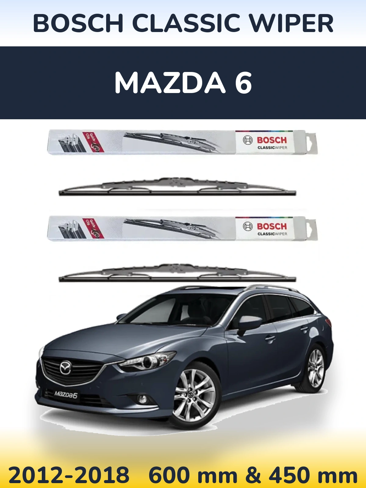Ștergătoare BOSCH Classic Wiper pentru Mazda 6