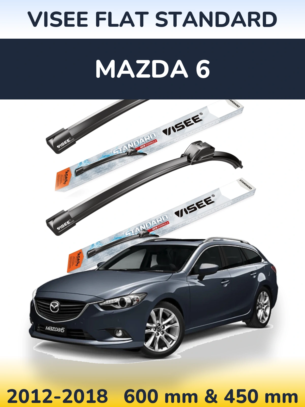 Ștergătoare VISEE FLAT STANDARD pentru Mazda 6