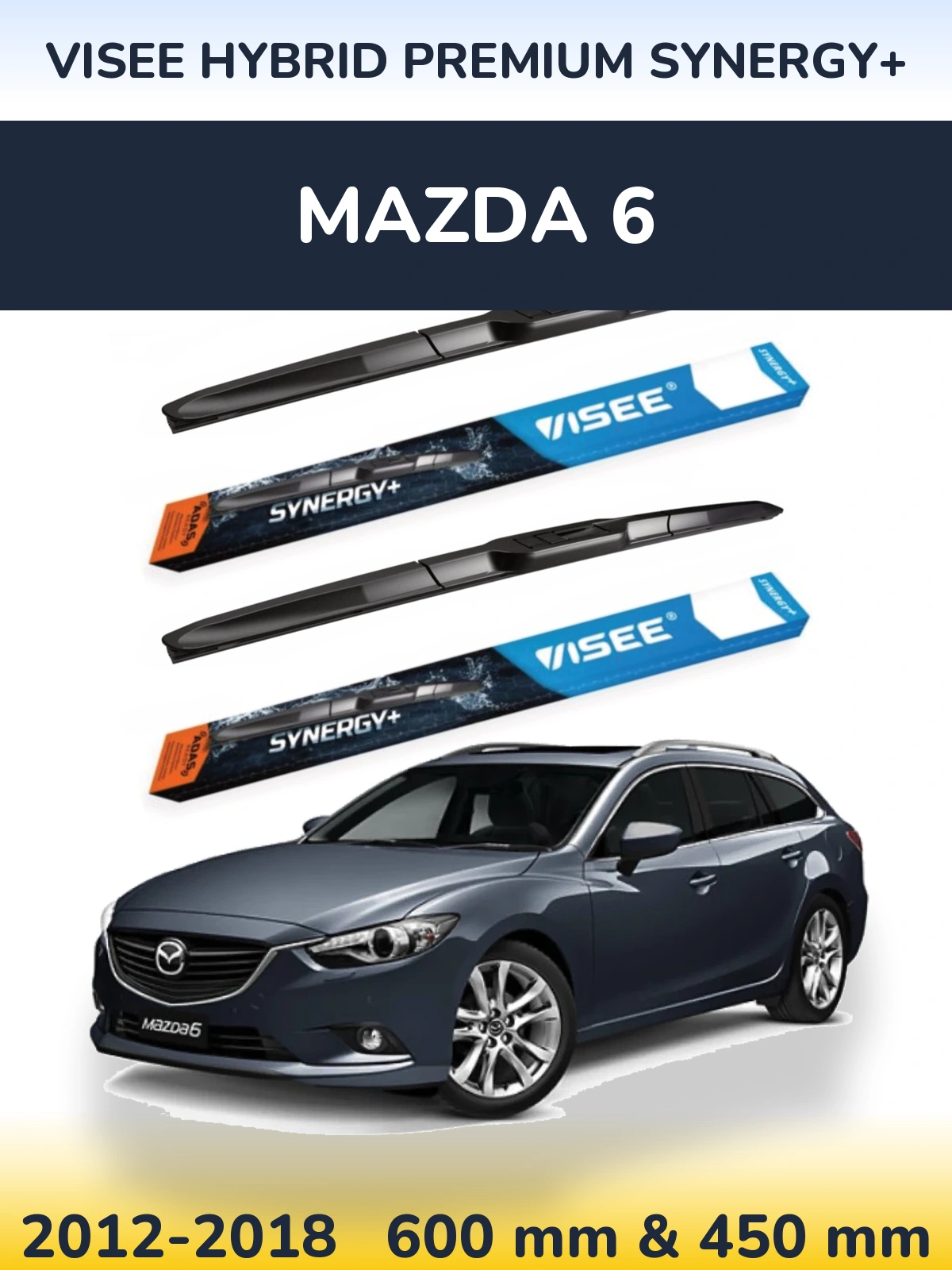 Ștergătoare VISEE HYBRID PREMIUM SYNERGY+ pentru Mazda 6