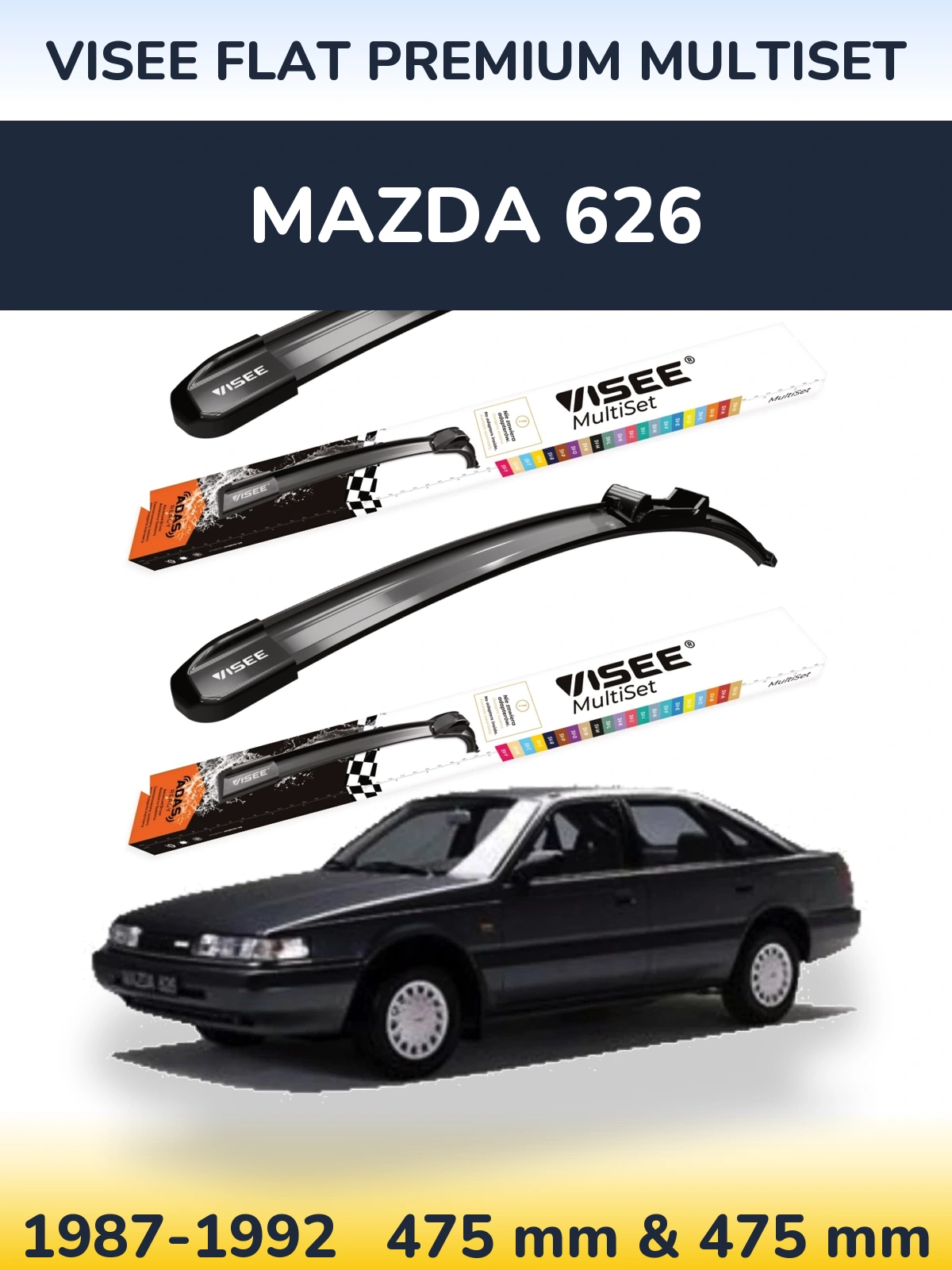 Ștergătoare VISEE FLAT PREMIUM MultiSet pentru Mazda 626