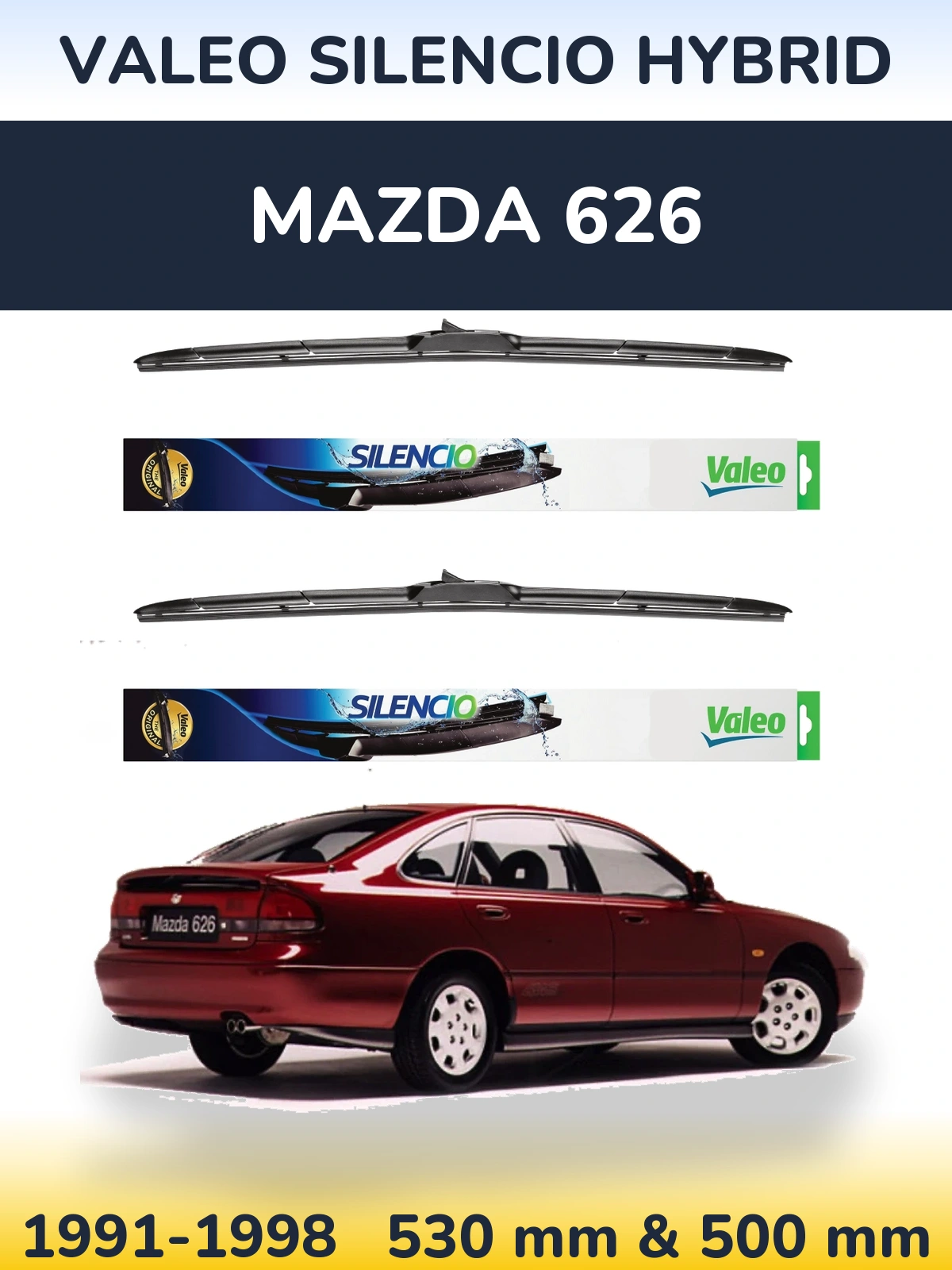 Ștergătoare Valeo Silencio Hybrid pentru Mazda 626