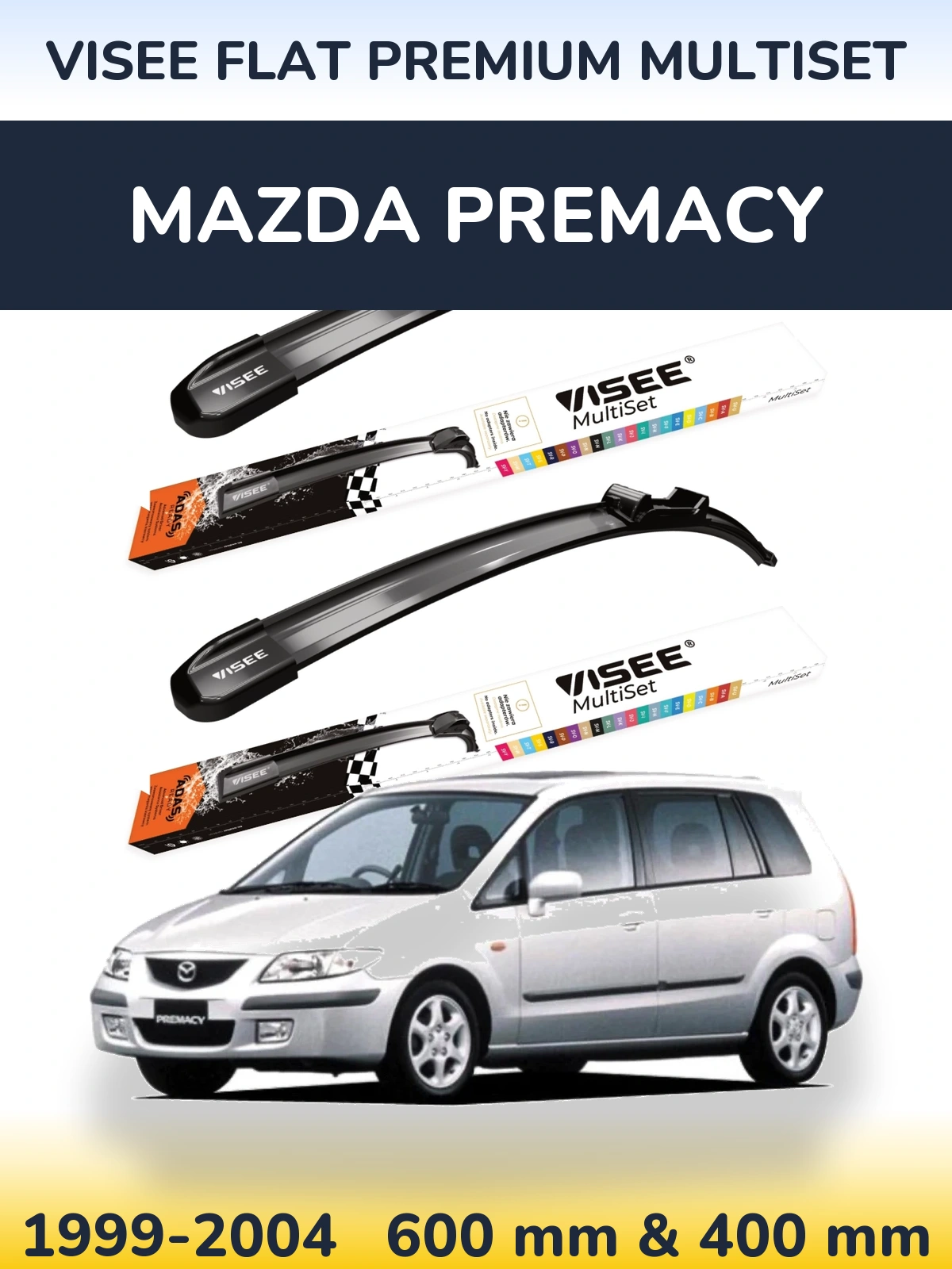 Ștergătoare VISEE FLAT PREMIUM MultiSet pentru Mazda Premacy