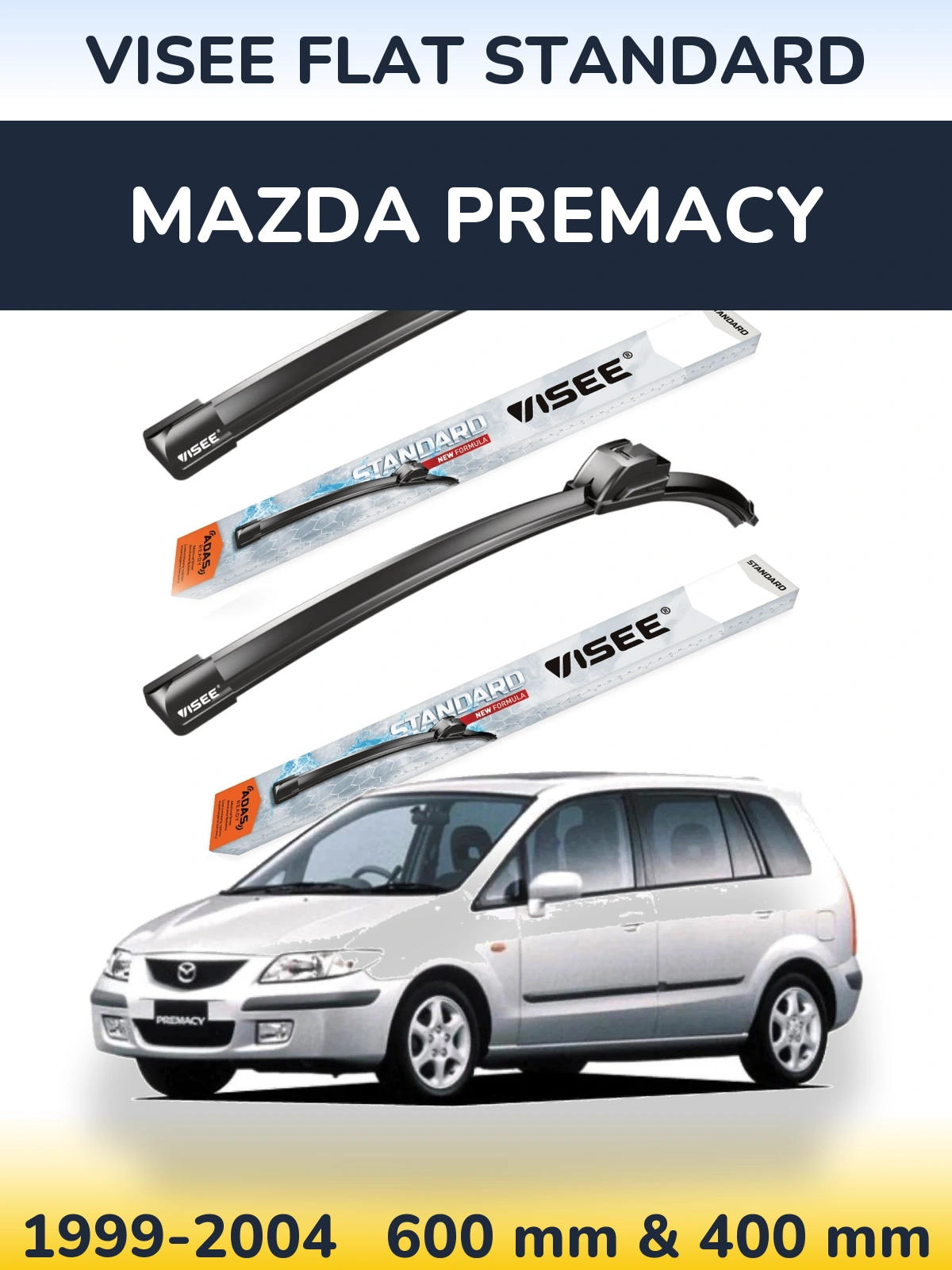 Ștergătoare VISEE FLAT STANDARD pentru Mazda Premacy