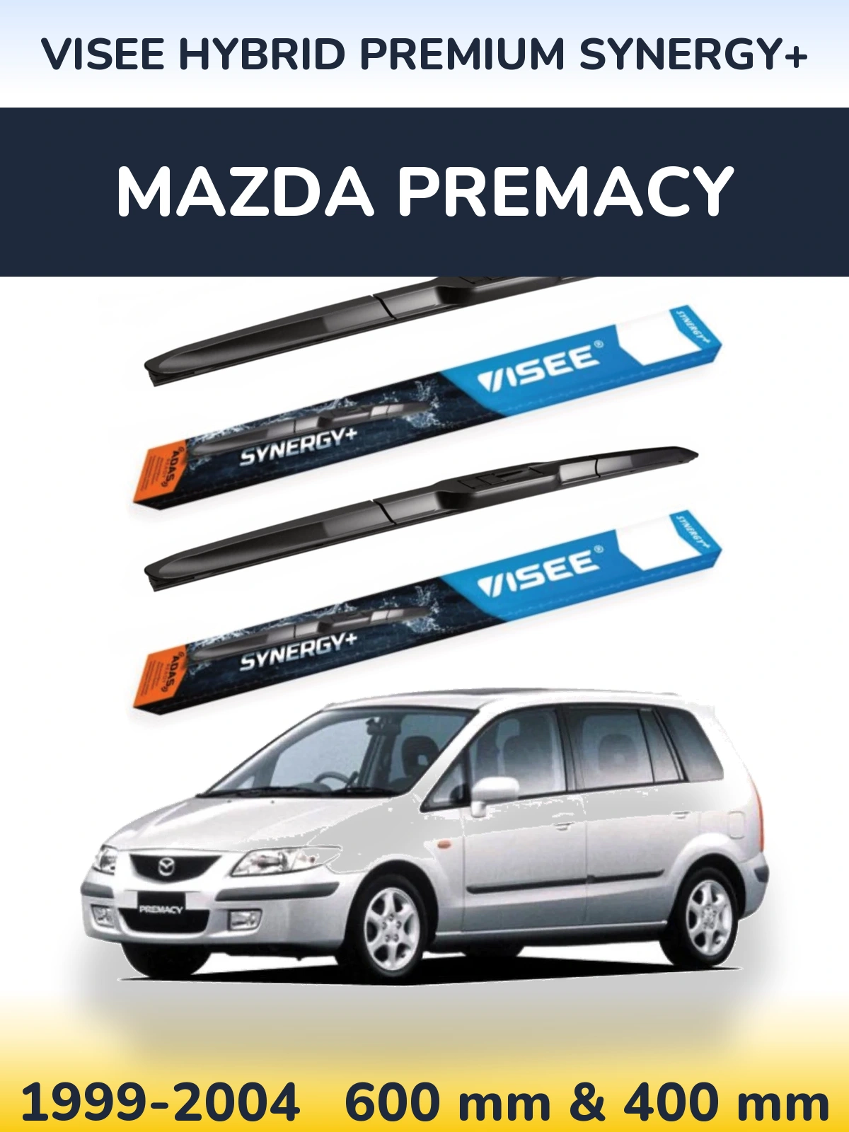 Ștergătoare VISEE HYBRID PREMIUM SYNERGY+ pentru Mazda Premacy