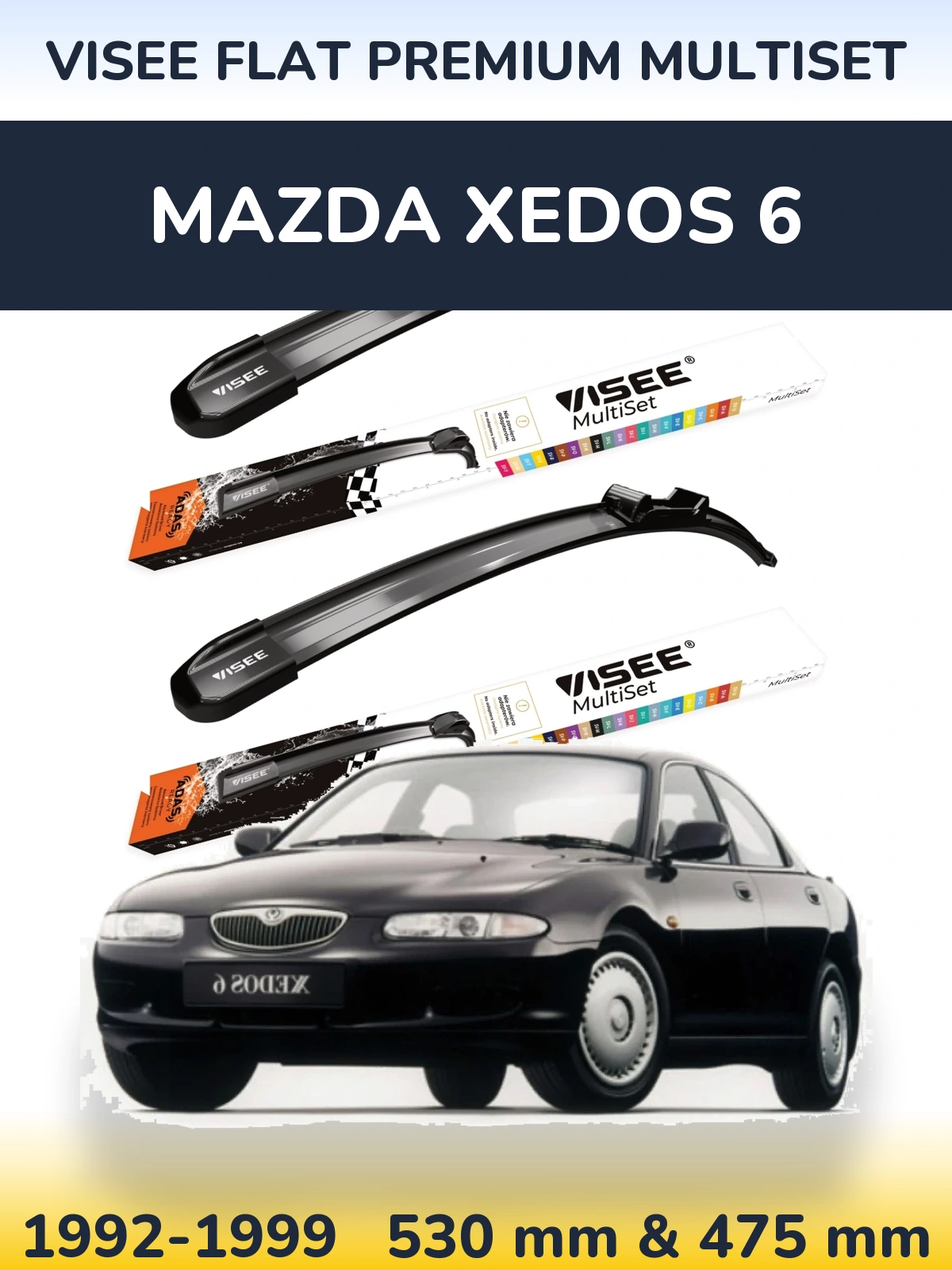 Ștergătoare VISEE FLAT PREMIUM MultiSet pentru Mazda Xedos 6