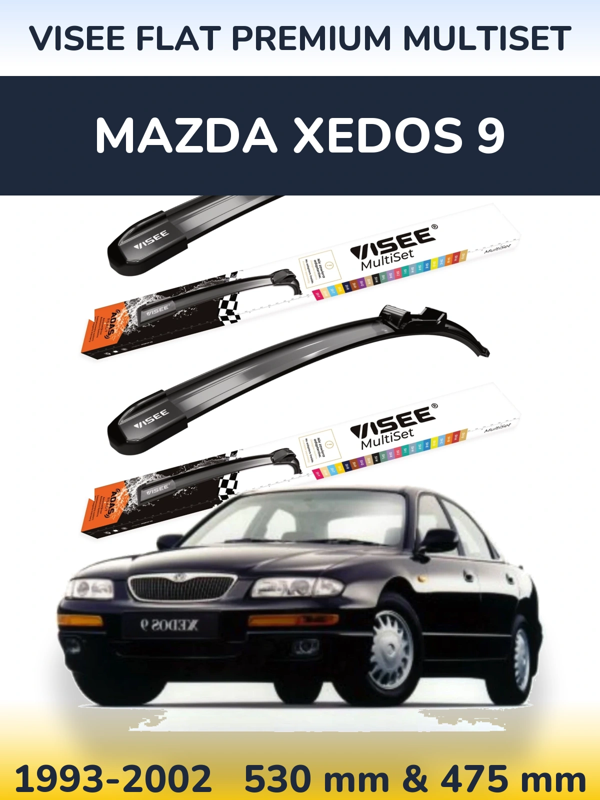 Ștergătoare VISEE FLAT PREMIUM MultiSet pentru Mazda Xedos 9