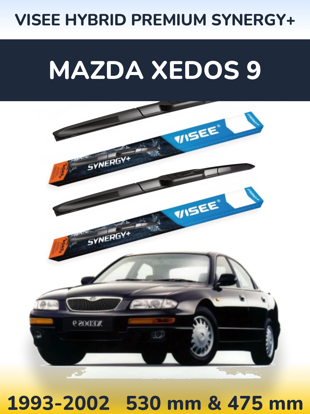 Ștergătoare VISEE HYBRID PREMIUM SYNERGY+ pentru Mazda Xedos 9