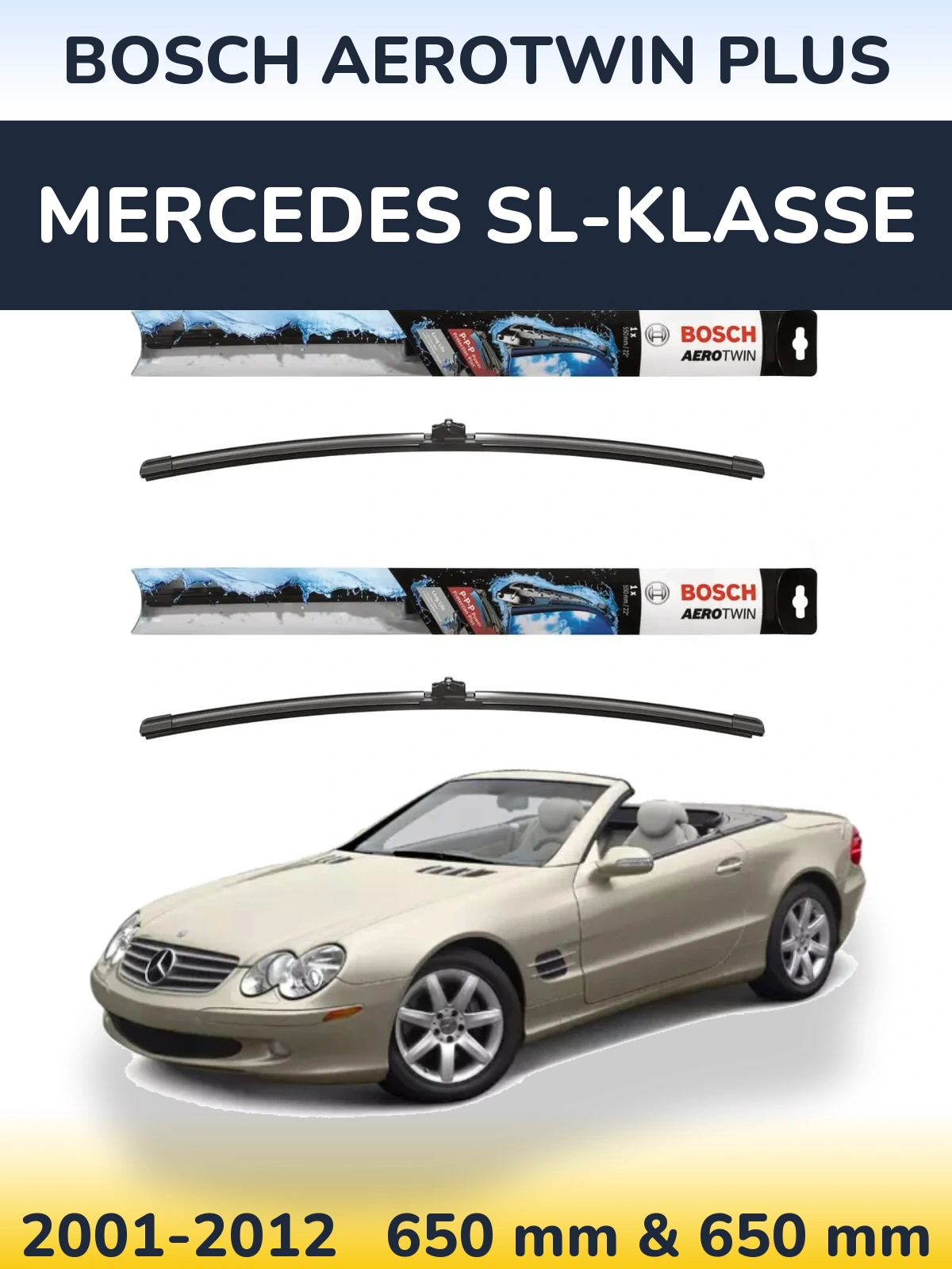 Ștergătoare BOSCH AeroTwin Plus pentru Mercedes SL-Klasse