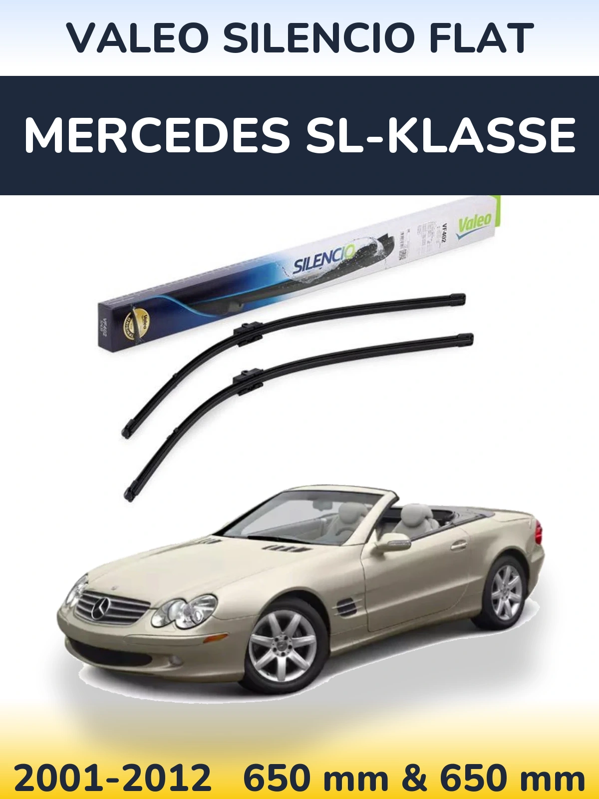 Ștergătoare Valeo Silencio Flat pentru Mercedes SL-Klasse
