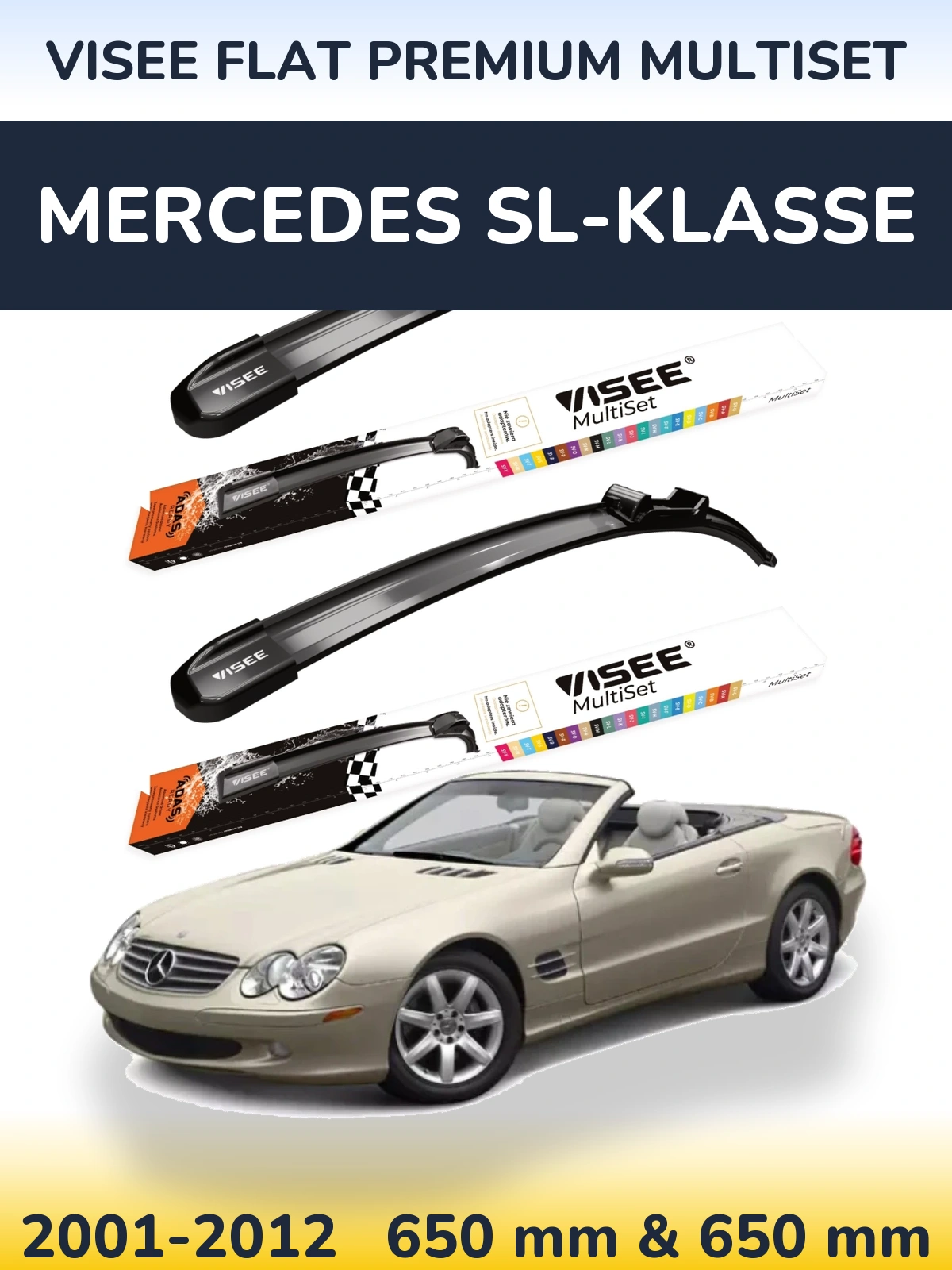 Ștergătoare VISEE FLAT PREMIUM MultiSet pentru Mercedes SL-Klasse