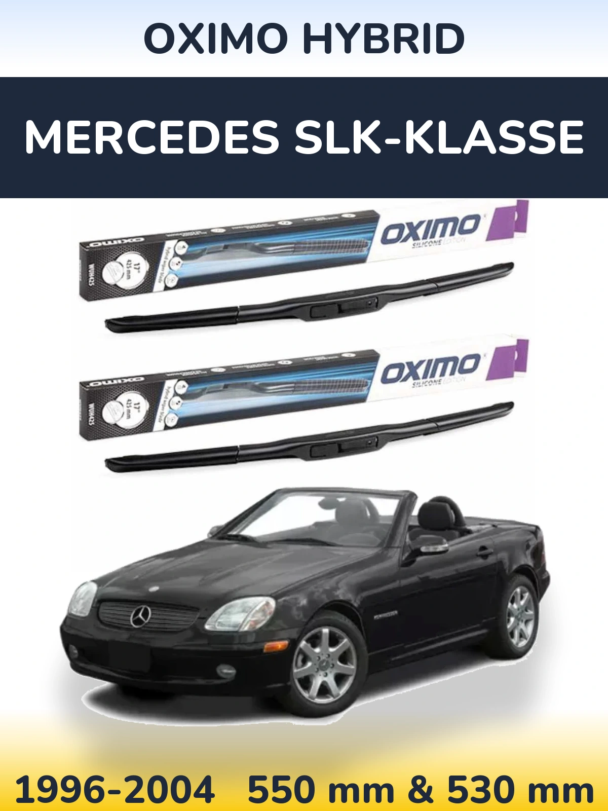 Комплект передних дворников Oximo Hybrid 550 & 530 мм для Mercedes SLK-Klasse 1996-2004