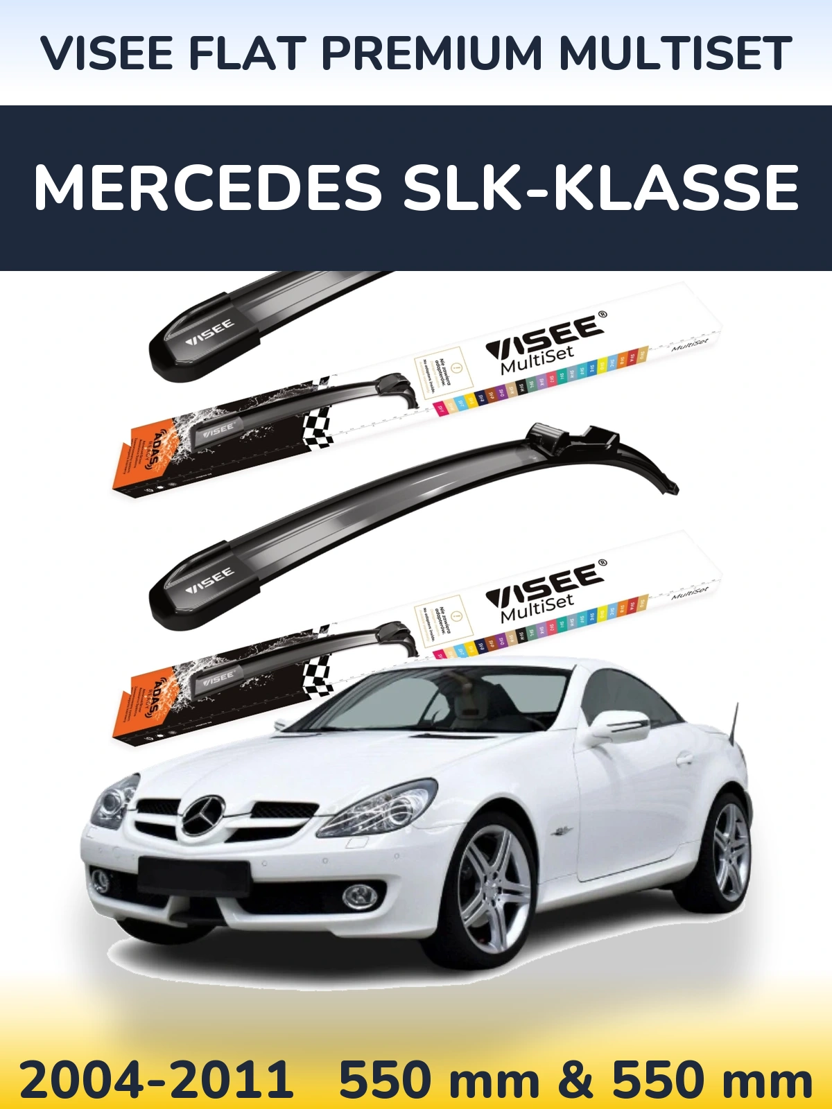 Ștergătoare VISEE FLAT PREMIUM MultiSet pentru Mercedes SLK-Klasse