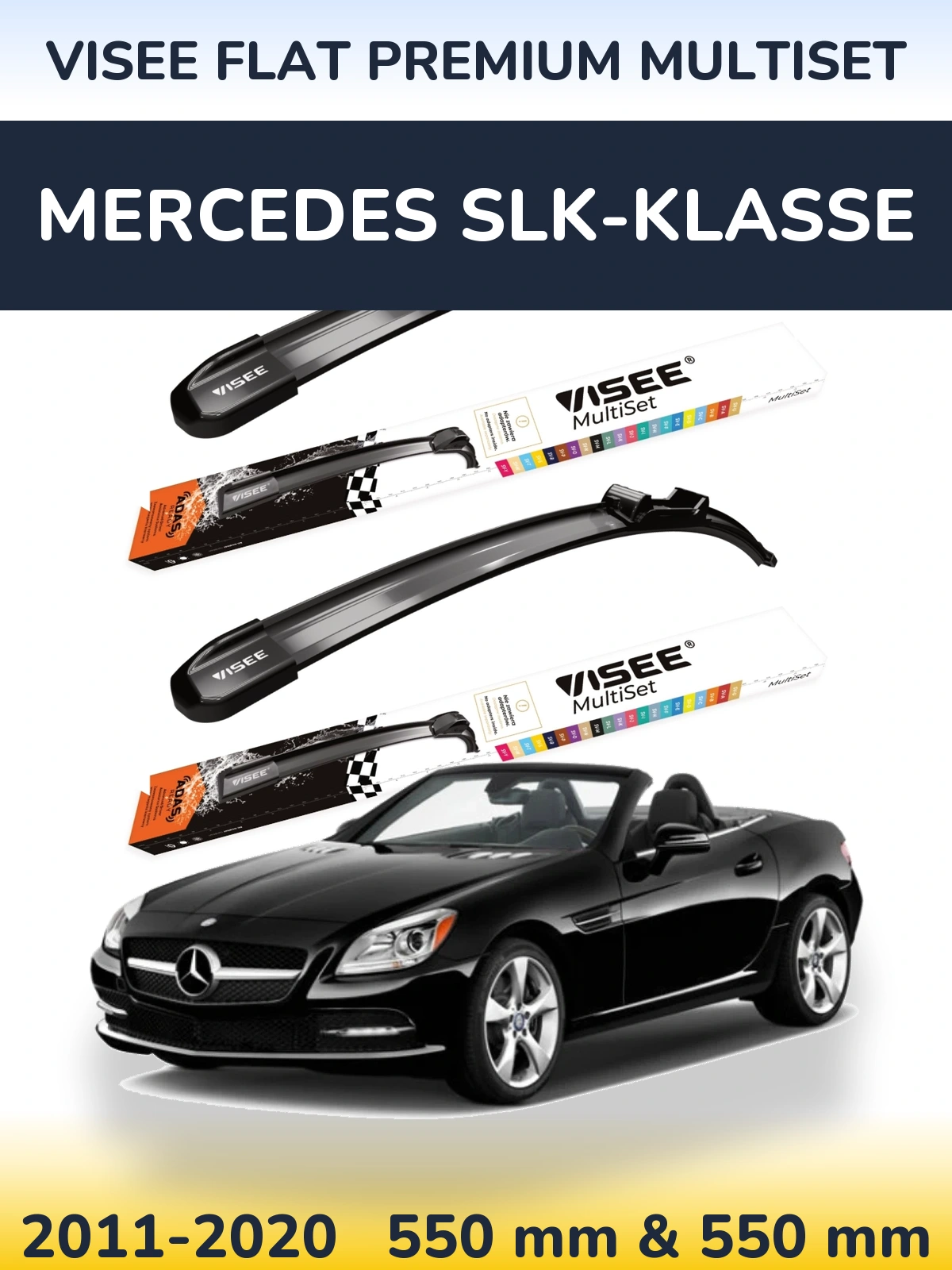 Ștergătoare VISEE FLAT PREMIUM MultiSet pentru Mercedes SLK-Klasse