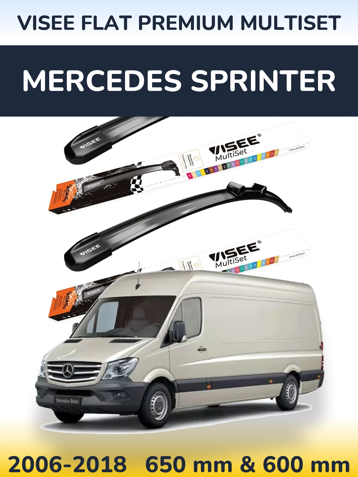 Ștergătoare VISEE FLAT PREMIUM MultiSet pentru Mercedes Sprinter