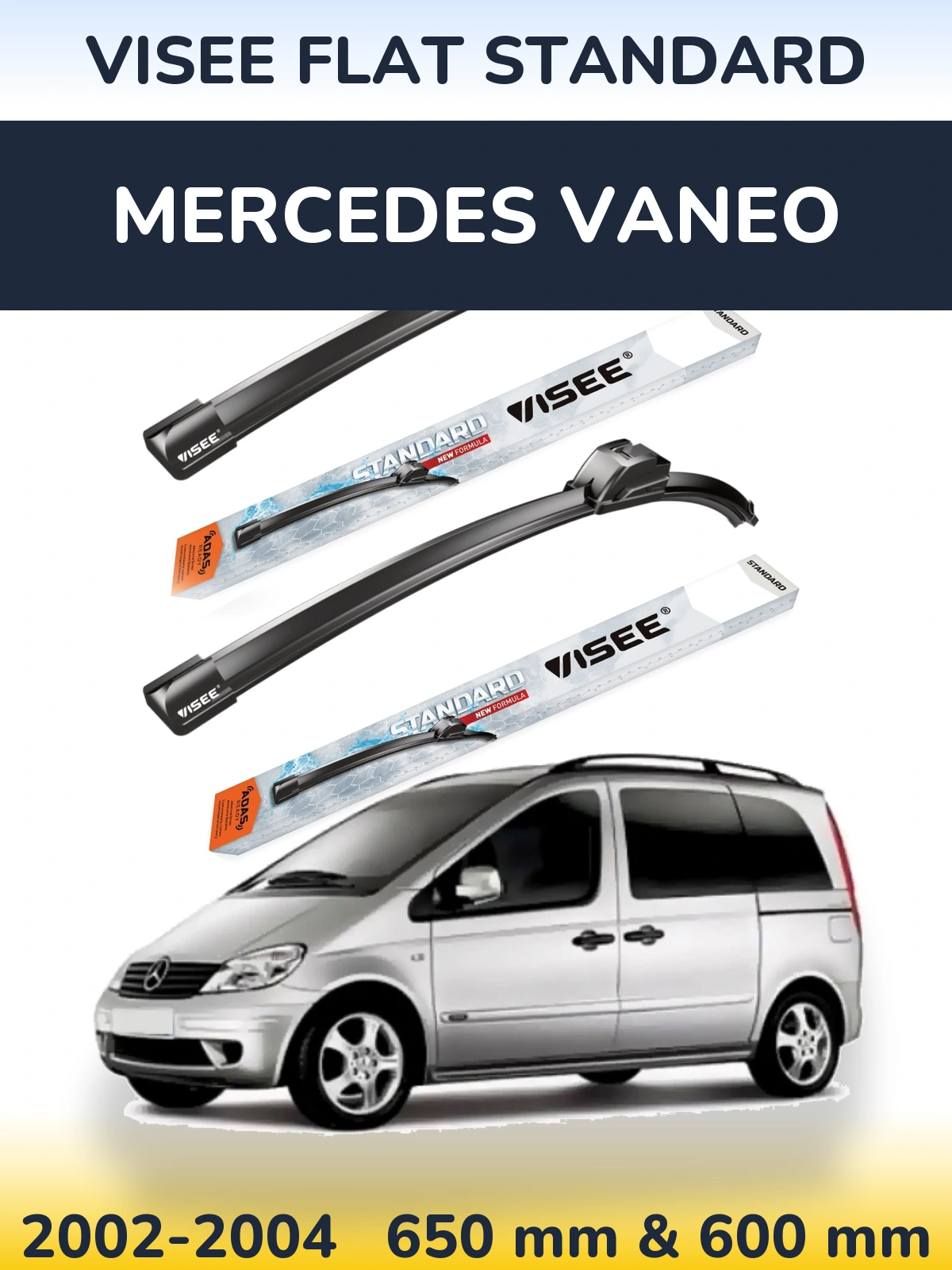 Ștergătoare VISEE FLAT STANDARD pentru Mercedes Vaneo