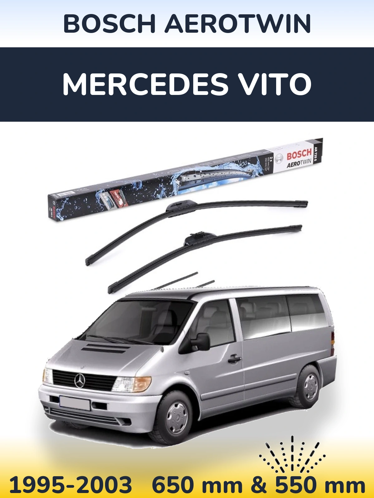 Ștergătoare BOSCH AeroTwin pentru Mercedes Vito