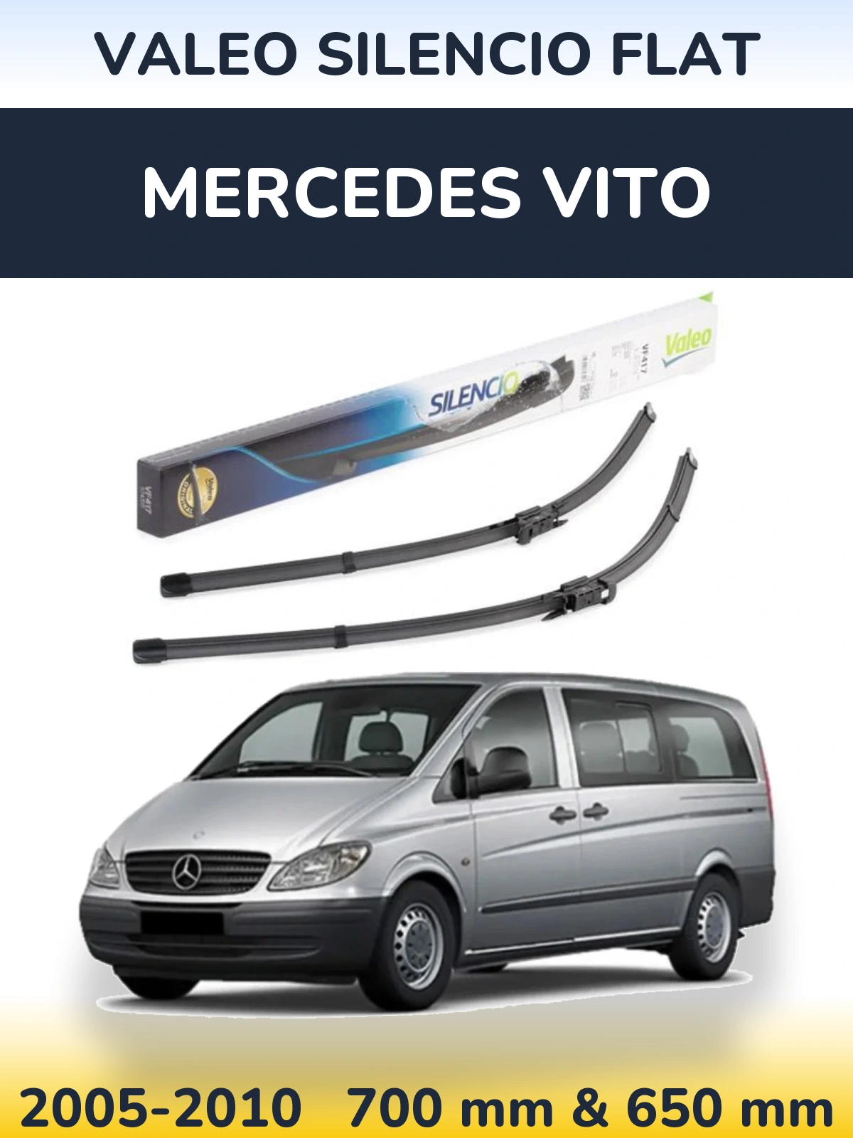 Ștergătoare Valeo Silencio Flat pentru Mercedes Vito