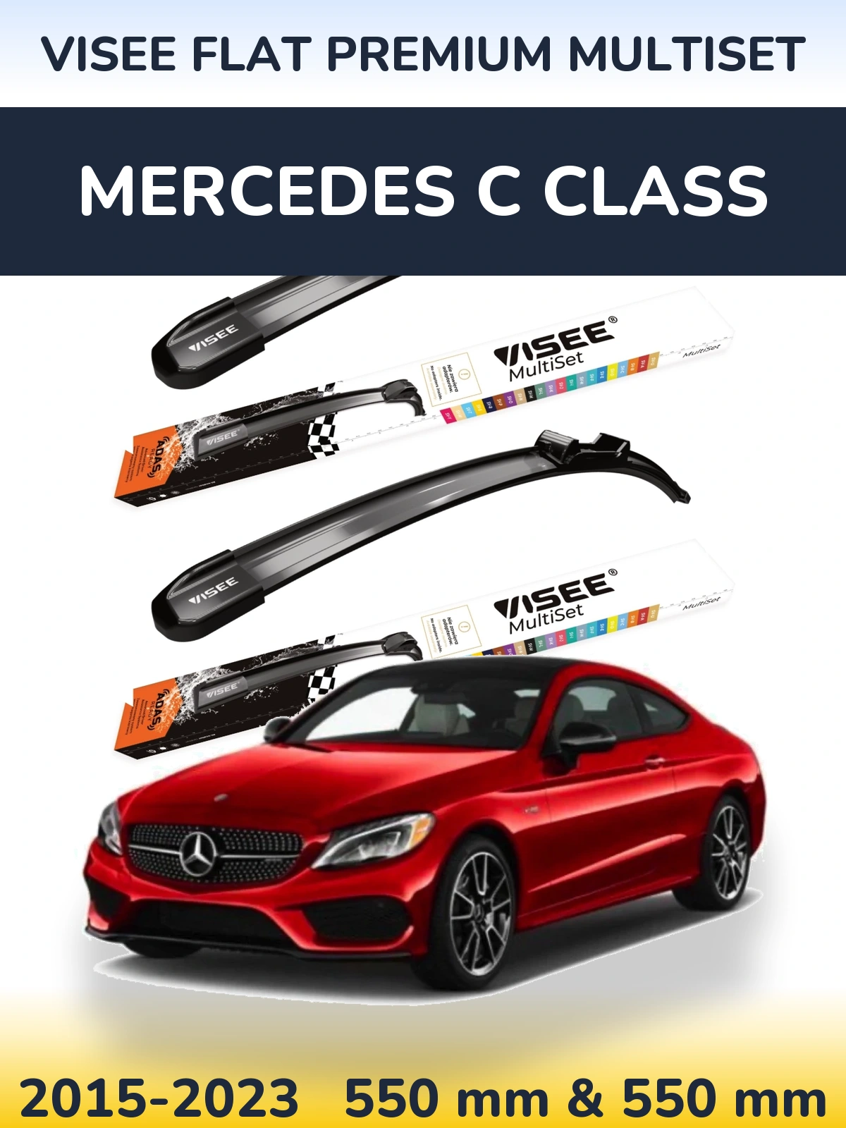 Ștergătoare VISEE FLAT PREMIUM MultiSet pentru Mercedes C Class
