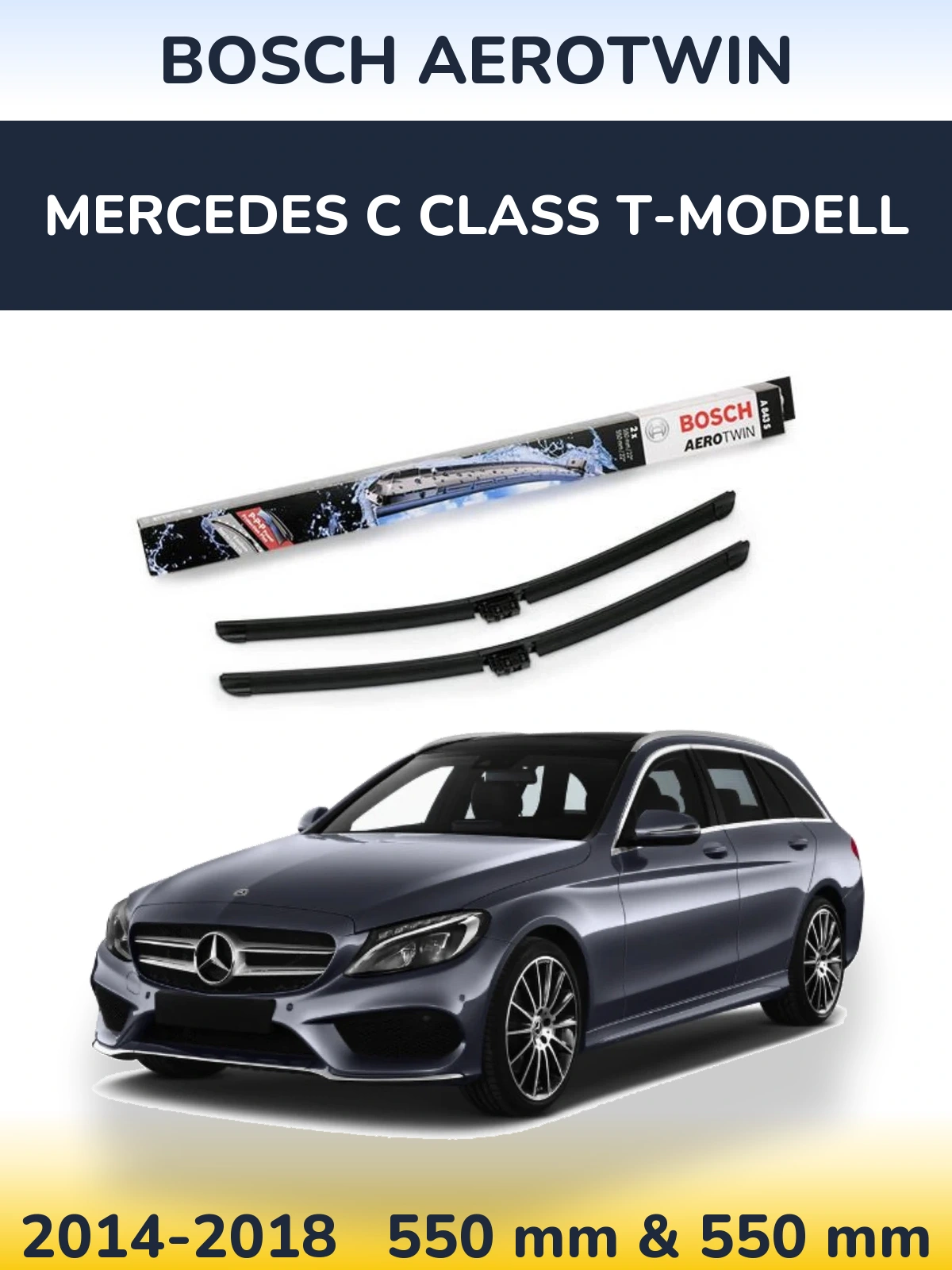Ștergătoare BOSCH AeroTwin pentru Mercedes C Class T-Modell