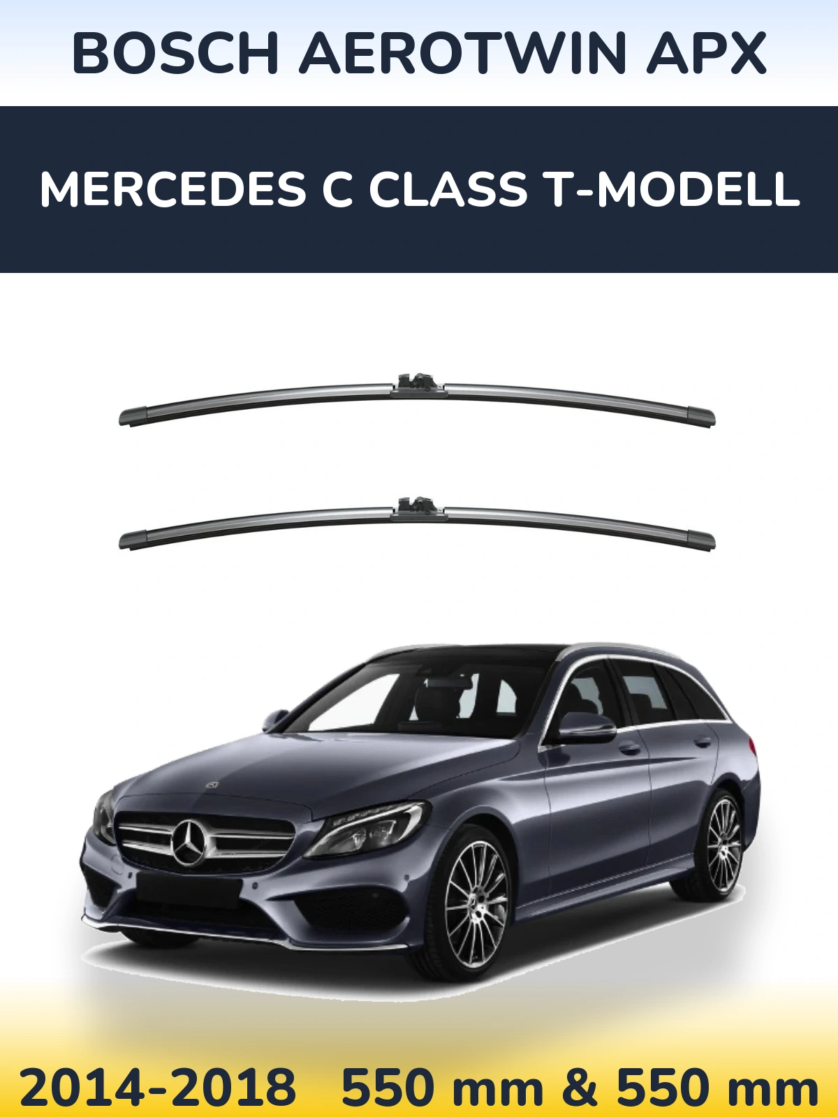 Ștergătoare BOSCH AeroTwin APX pentru Mercedes C Class T-Modell