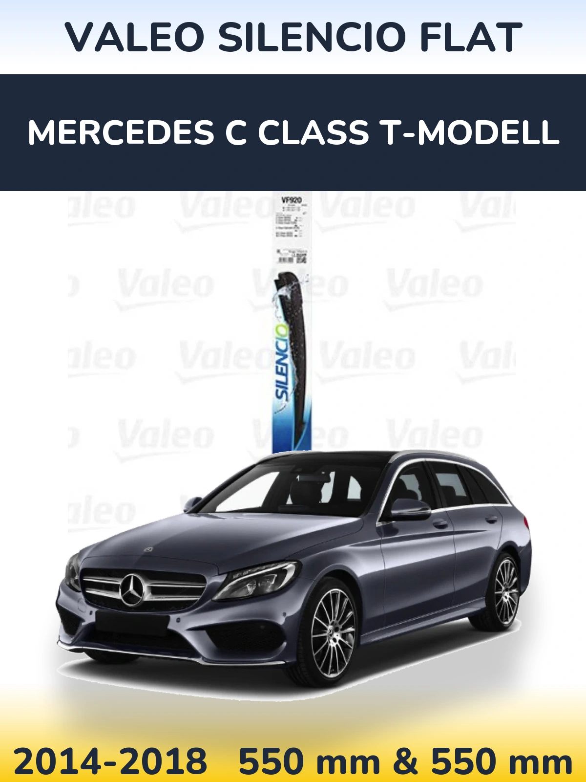 Ștergătoare Valeo Silencio Flat pentru Mercedes C Class T-Modell