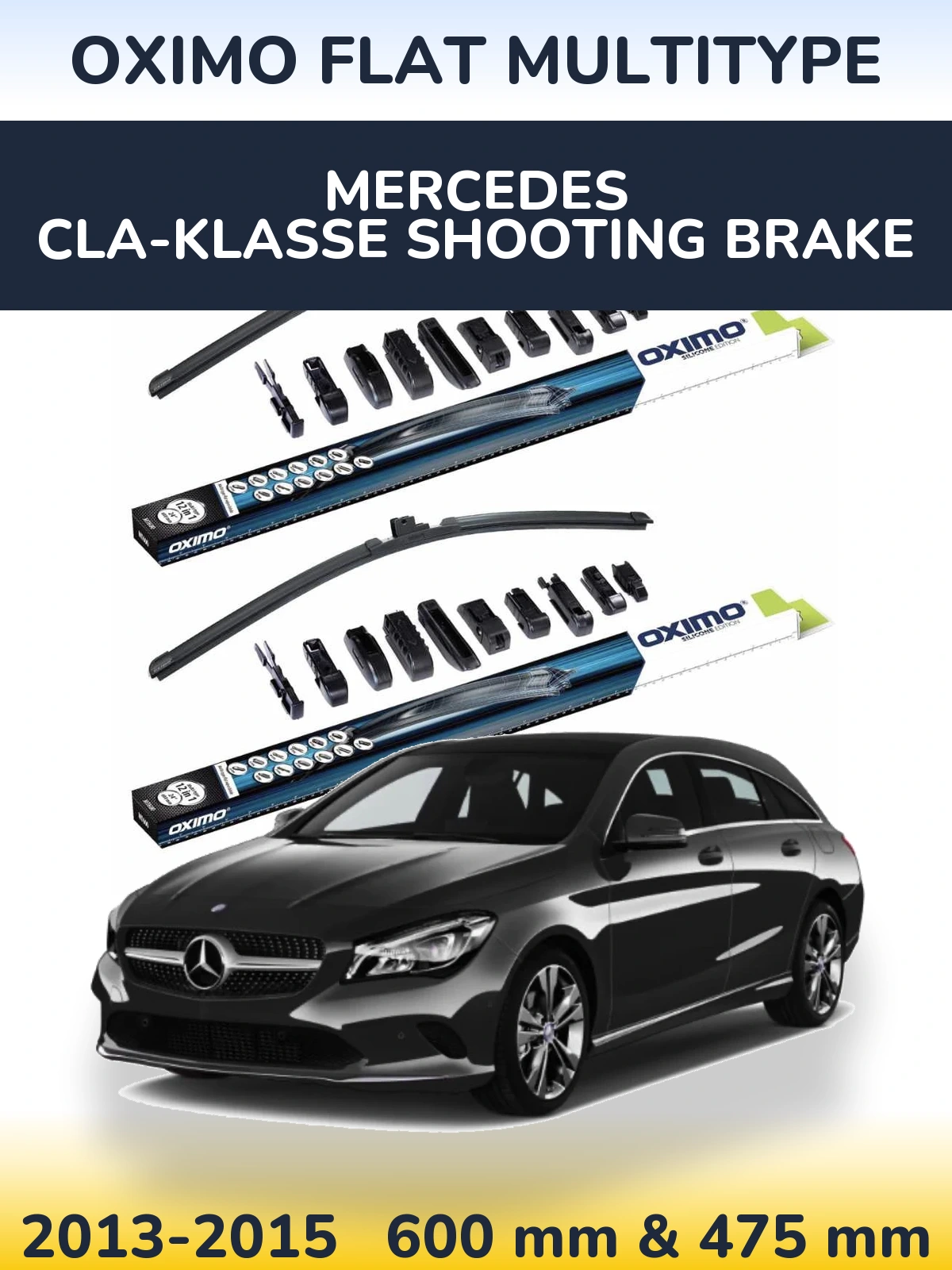 Ștergătoare Oximo Flat MultiTipe pentru Mercedes CLA-Klasse Shooting Brake
