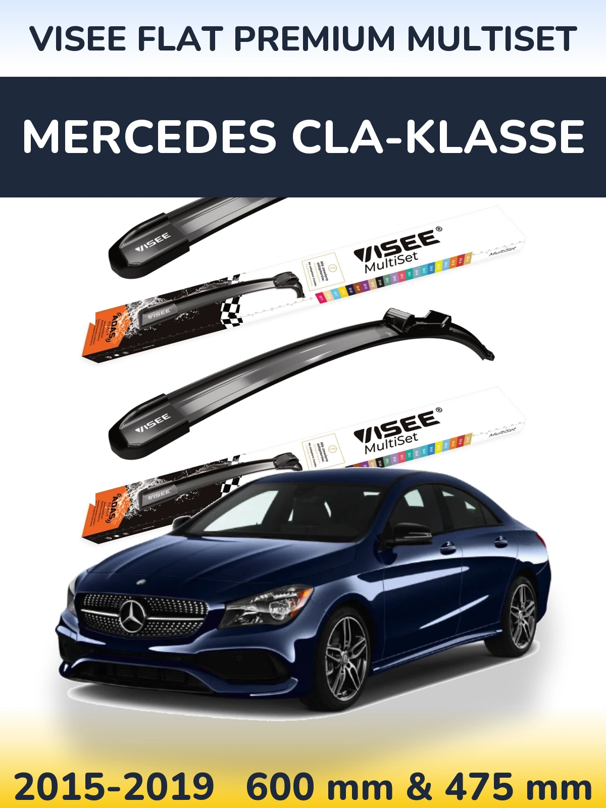 Ștergătoare VISEE FLAT PREMIUM MultiSet pentru Mercedes CLA-Klasse