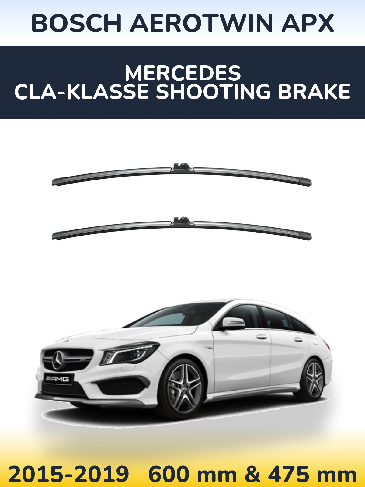 Ștergătoare BOSCH AeroTwin APX pentru Mercedes CLA-Klasse Shooting Brake