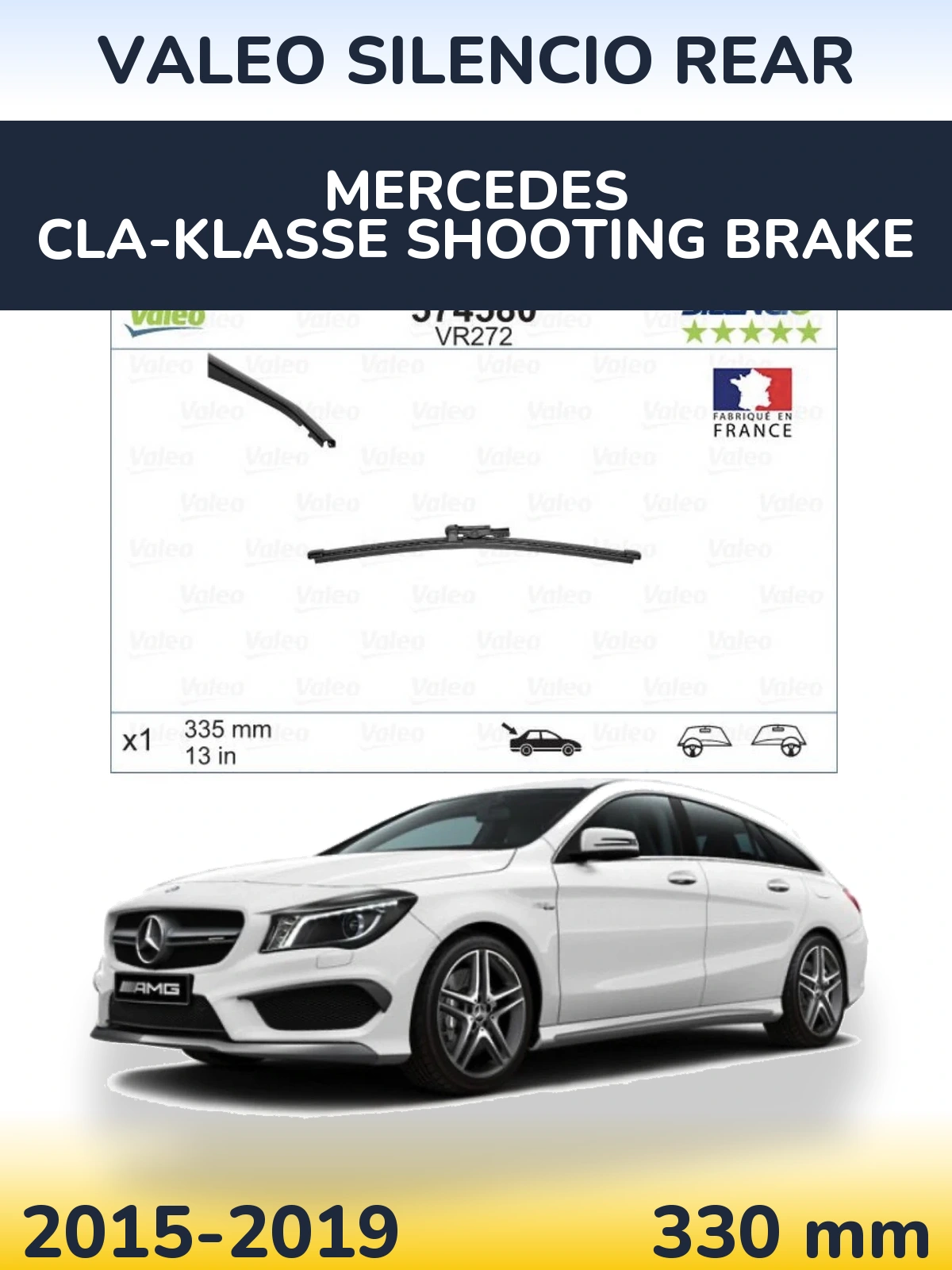 Ștergătoare Valeo Silencio Rear pentru Mercedes CLA-Klasse Shooting Brake