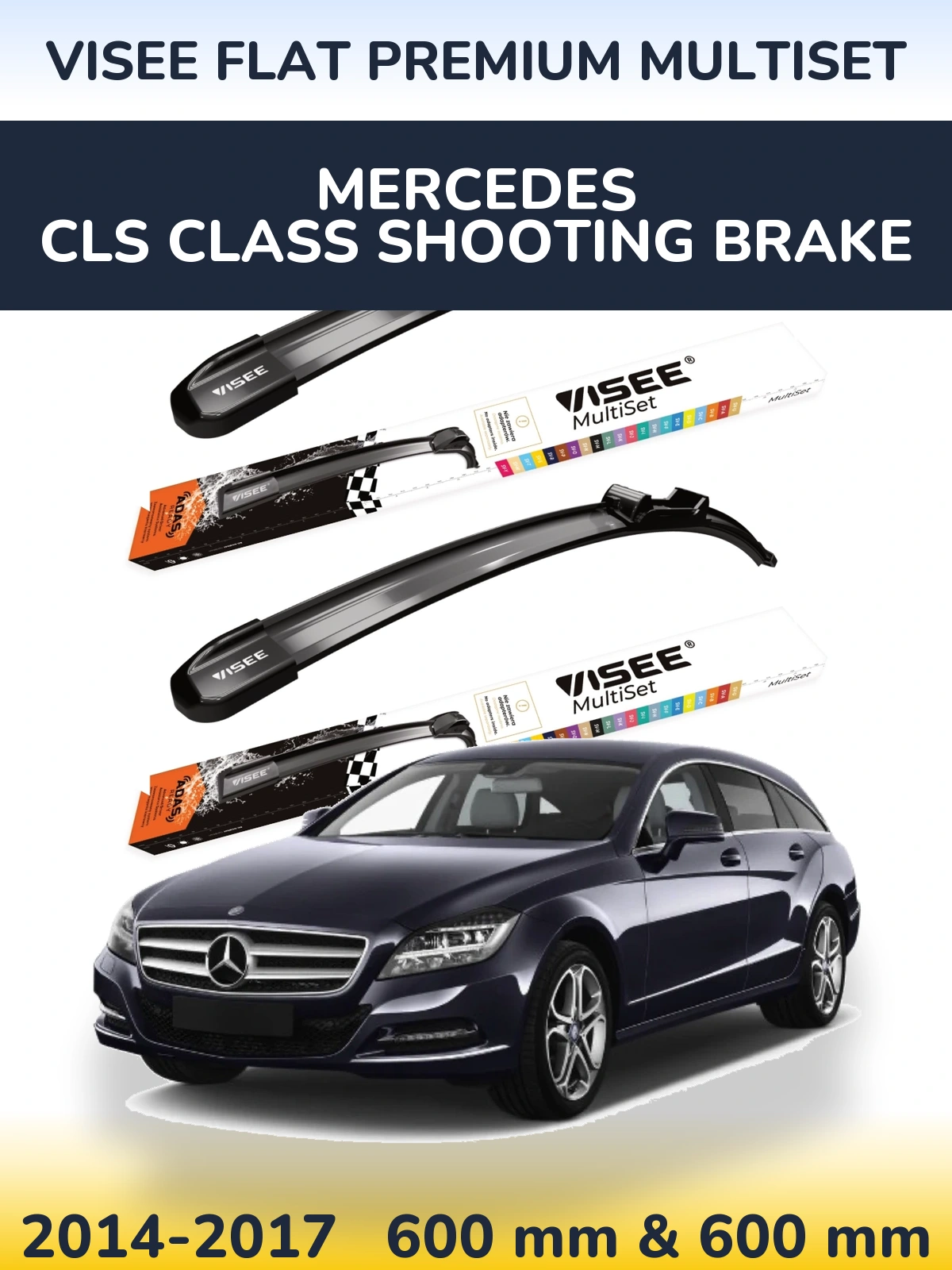 Ștergătoare VISEE FLAT PREMIUM MultiSet pentru Mercedes CLS Class Shooting Brake