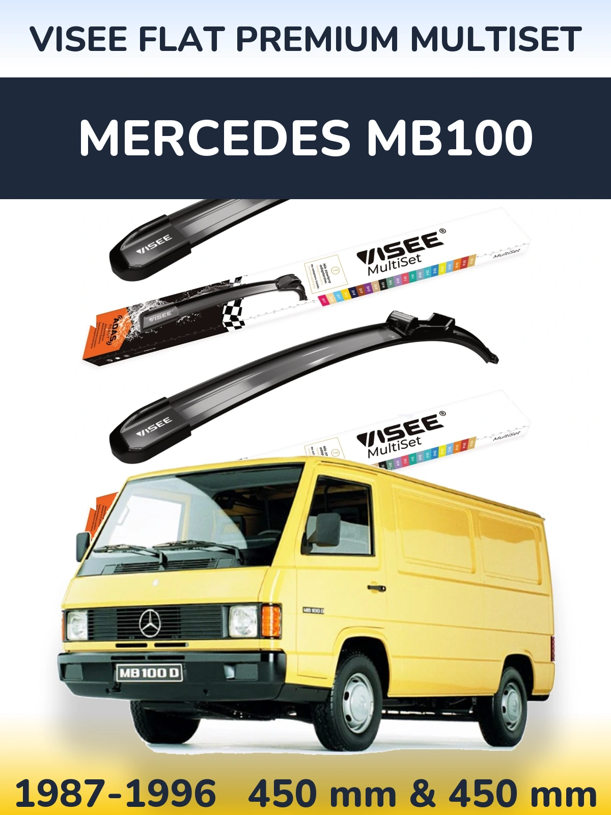 Ștergătoare VISEE FLAT PREMIUM MultiSet pentru Mercedes MB100