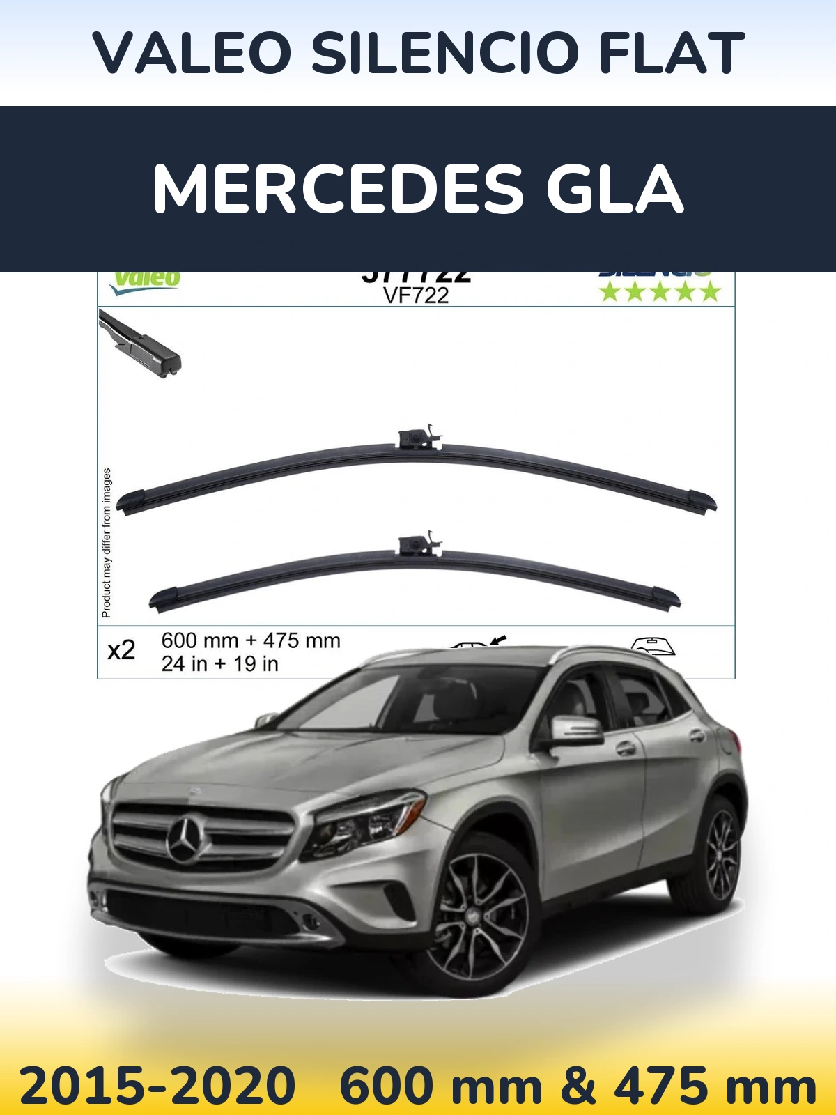 Ștergătoare Valeo Silencio Flat pentru Mercedes GLA
