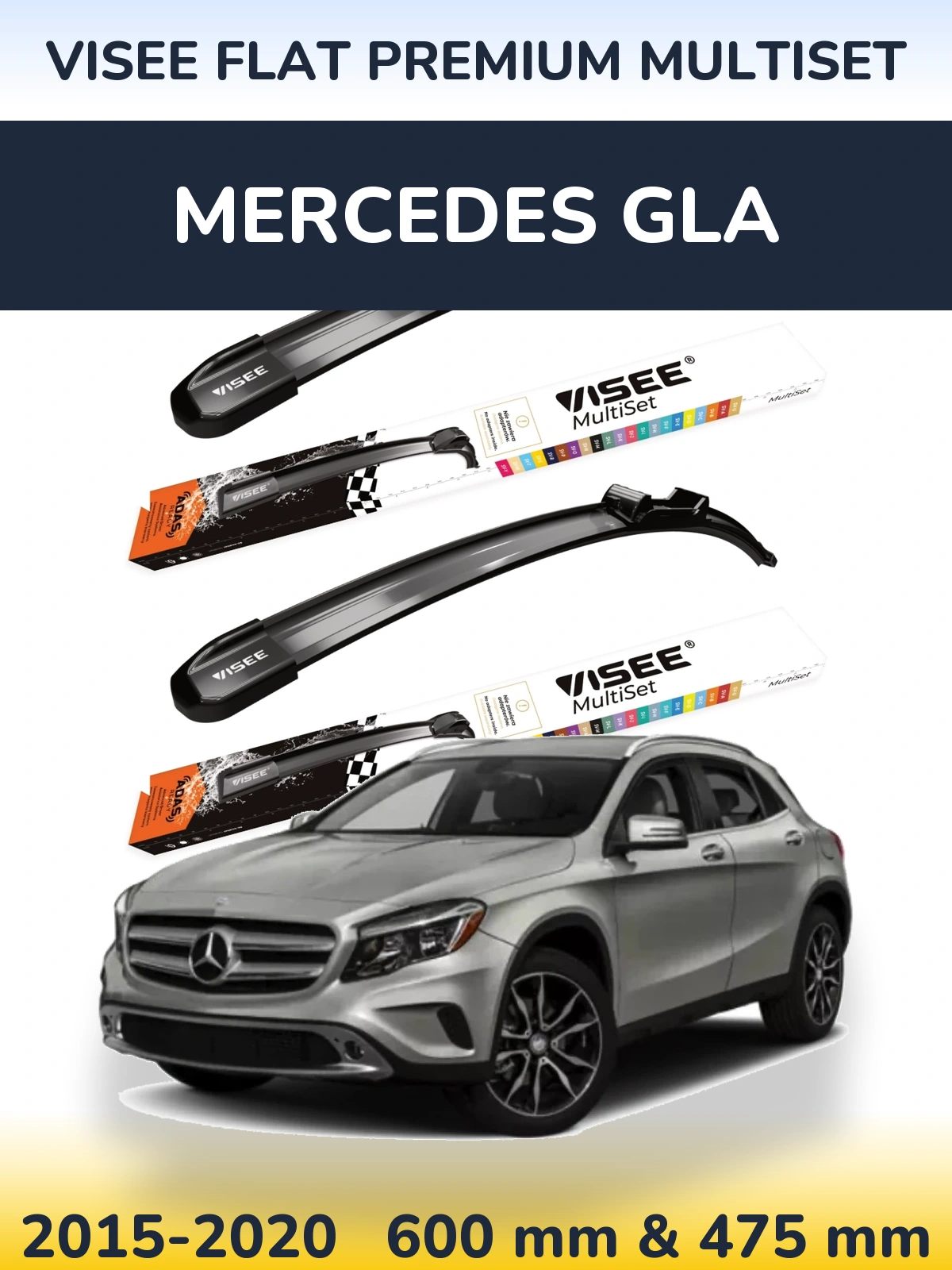 Ștergătoare VISEE FLAT PREMIUM MultiSet pentru Mercedes GLA