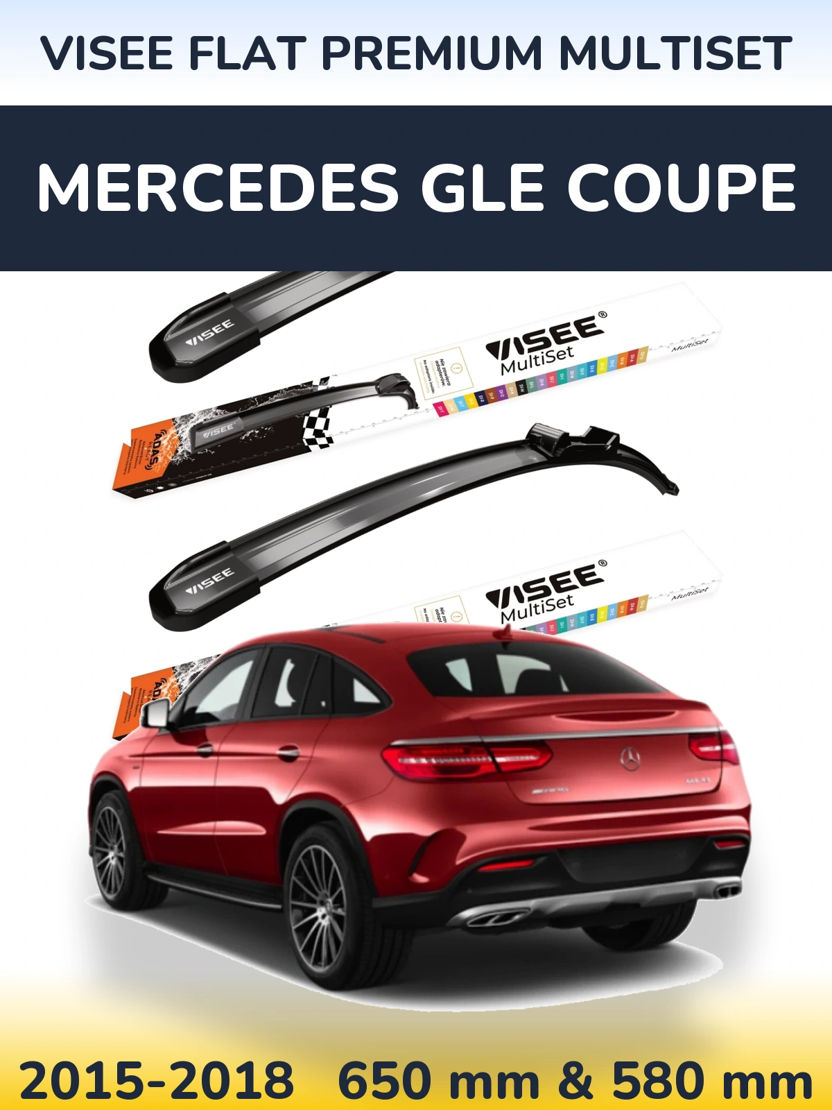 Ștergătoare VISEE FLAT PREMIUM MultiSet pentru Mercedes GLE Coupe