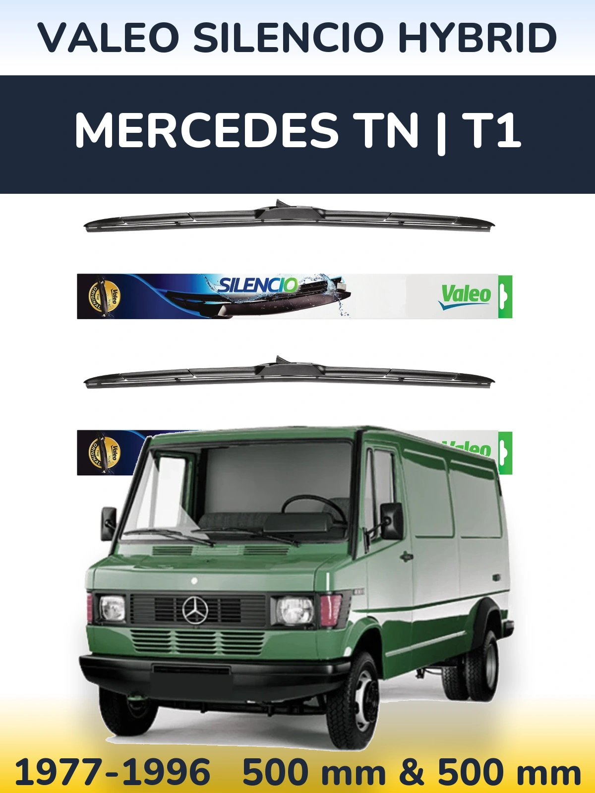 Ștergătoare Valeo Silencio Hybrid pentru Mercedes TN | T1