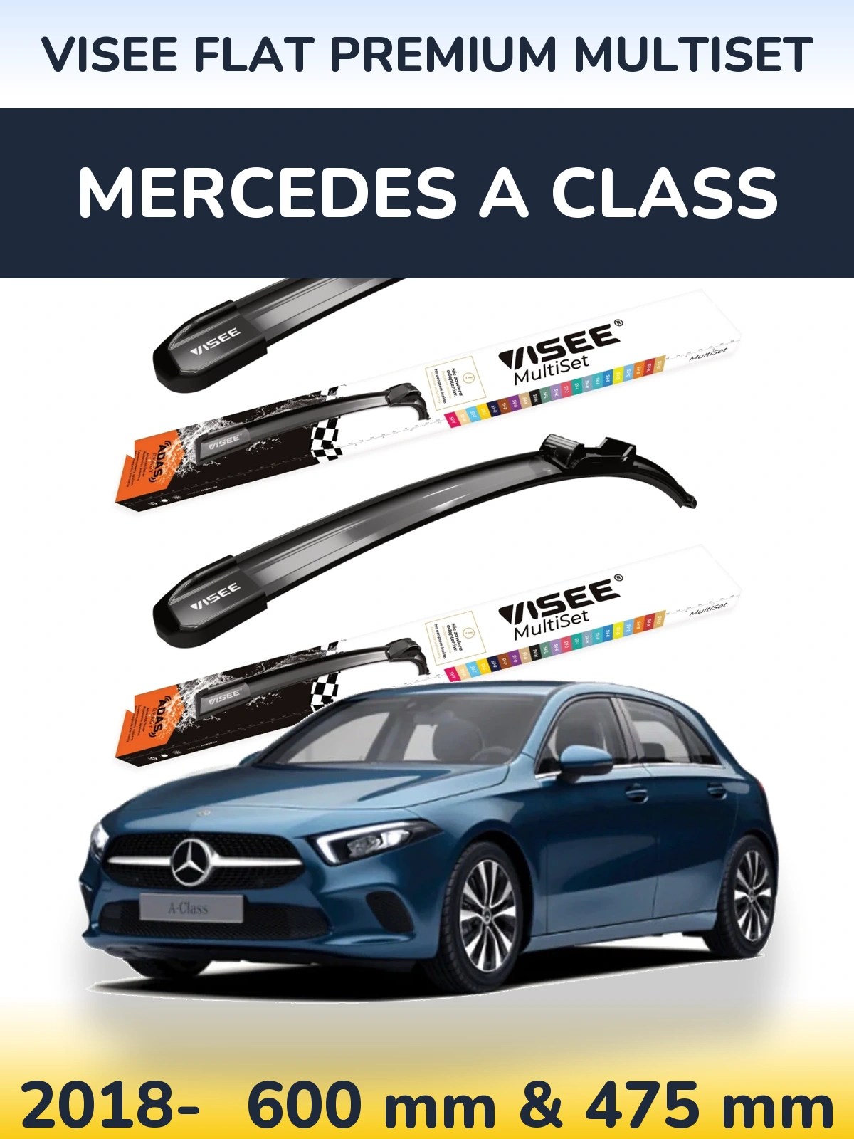 Ștergătoare VISEE FLAT PREMIUM MultiSet pentru Mercedes A Class
