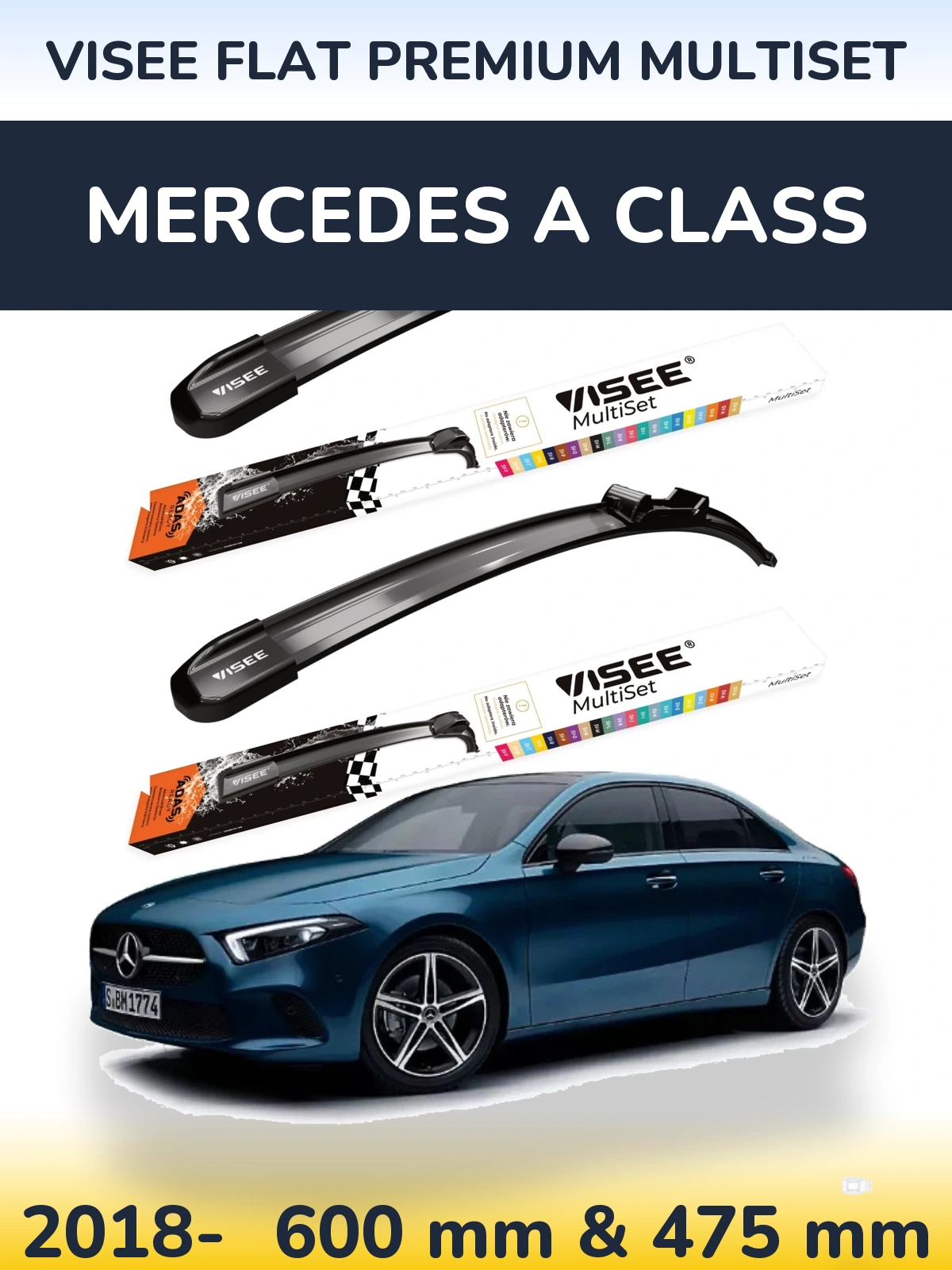 Ștergătoare VISEE FLAT PREMIUM MultiSet pentru Mercedes A Class