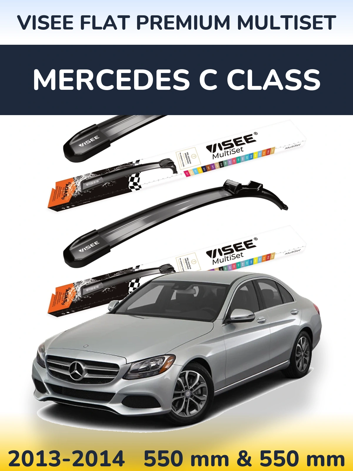 Ștergătoare VISEE FLAT PREMIUM MultiSet pentru Mercedes C Class